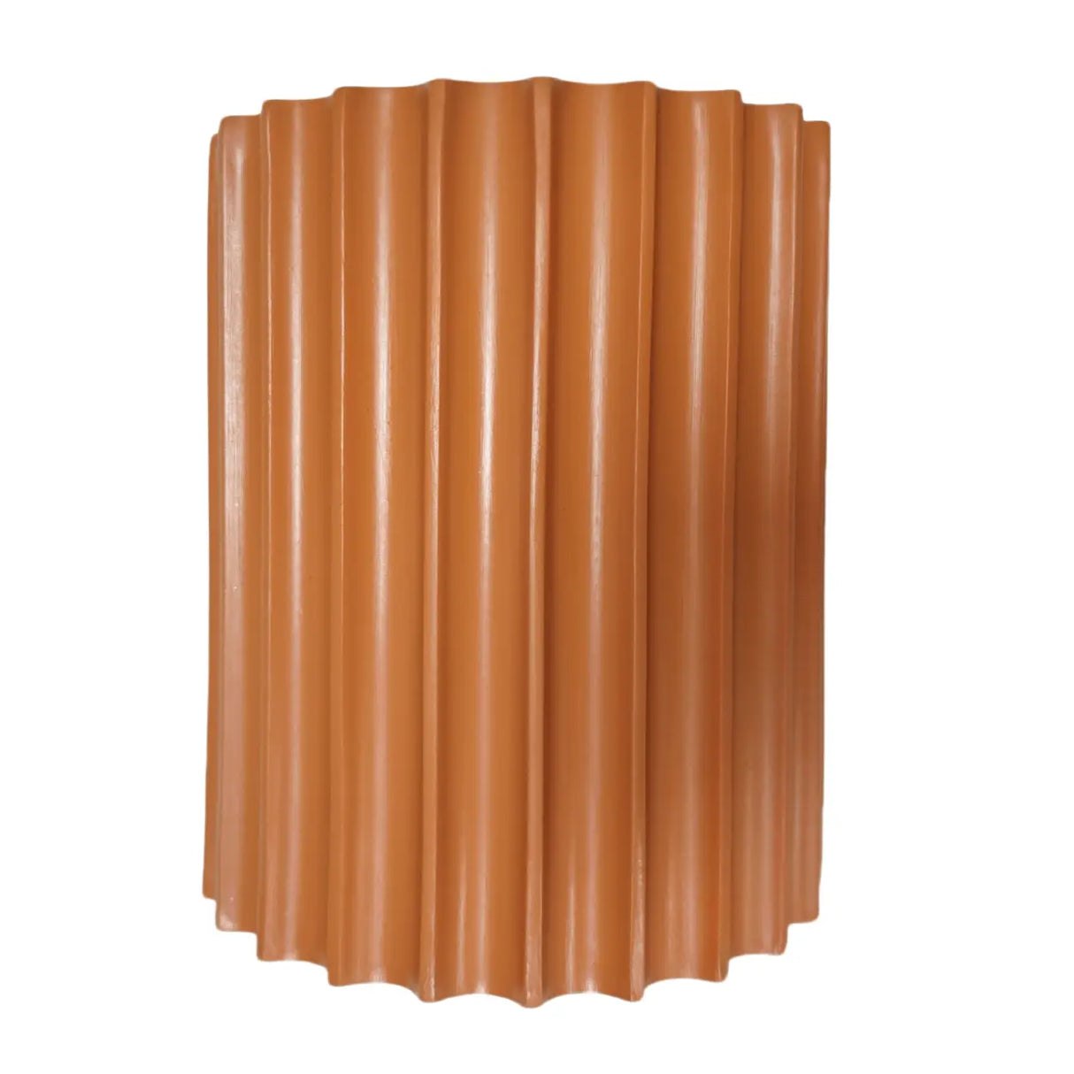 Contemporary Ribbed Cylinder Metal Wall Sconce Light Image - 6