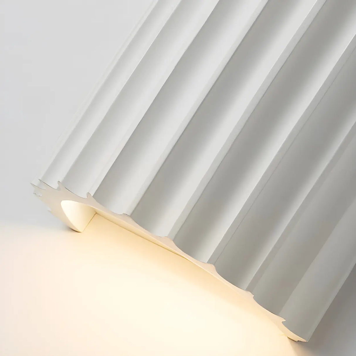 Contemporary Ribbed Cylinder Metal Wall Sconce Light Image - 7