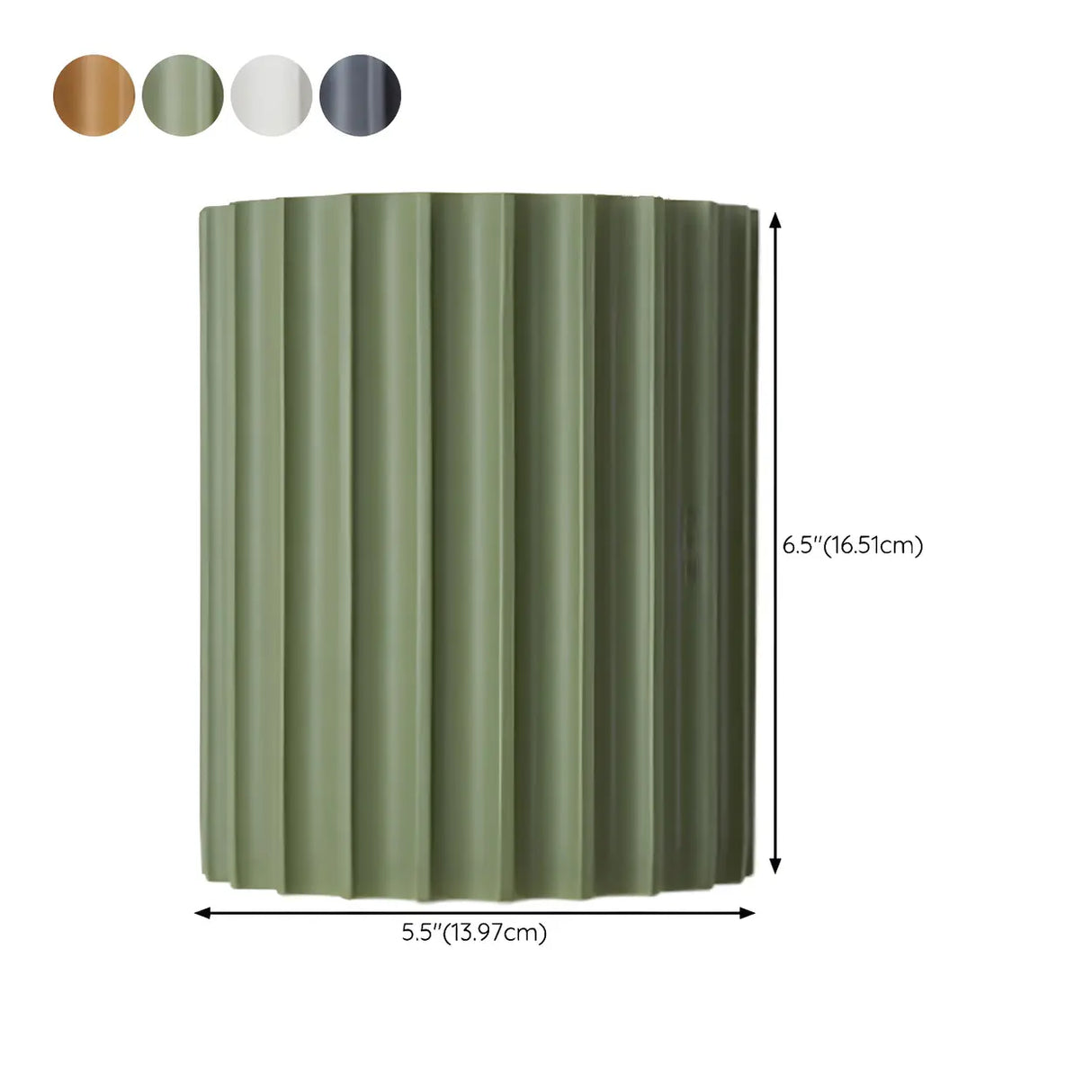 Contemporary Ribbed Cylinder Metal Wall Sconce Light