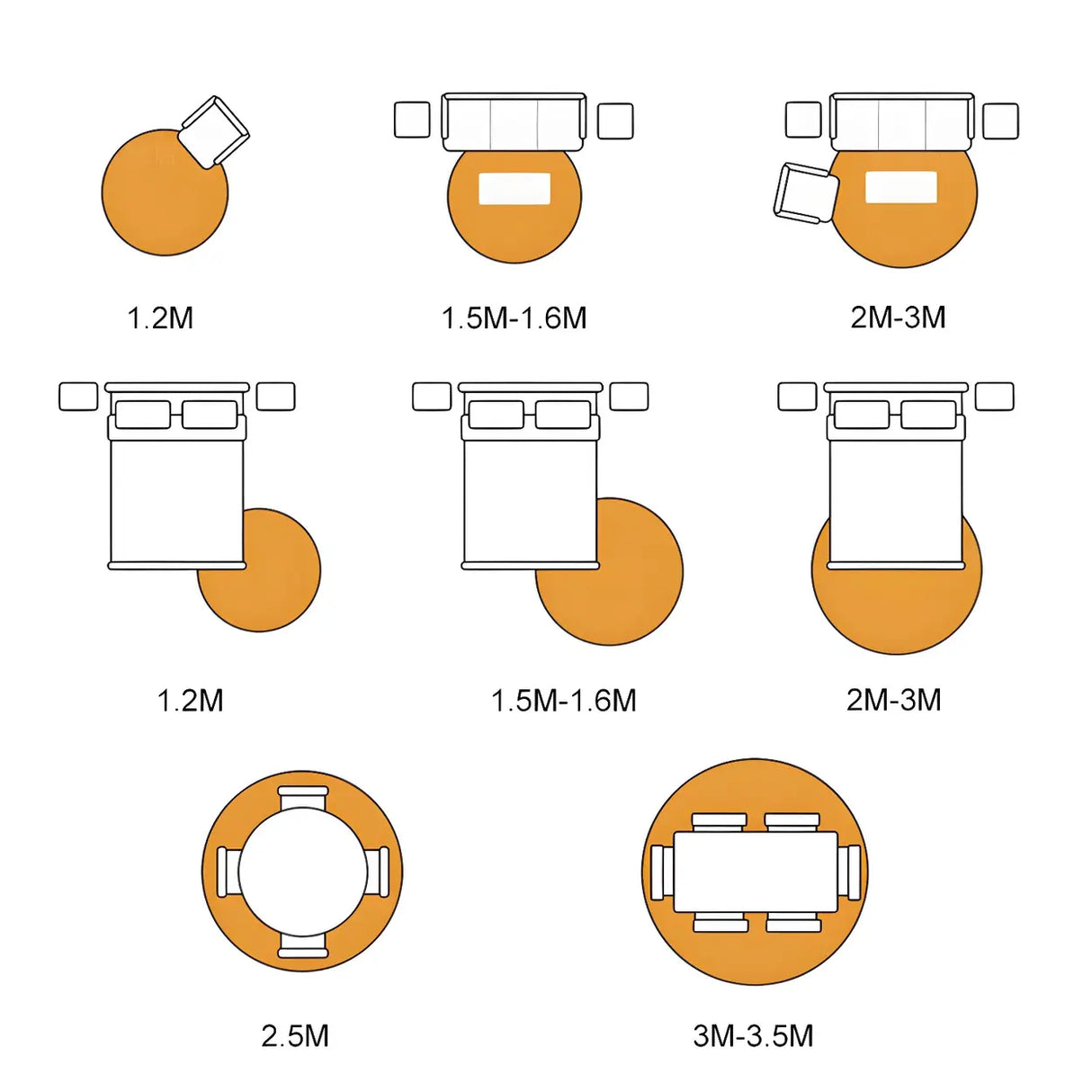 Contemporary Round Polyester Multi-Color Large Rug Image - 16