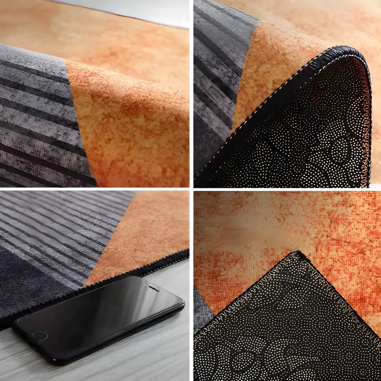 Contemporary Round Polyester Multi-Color Large Rug Image - 7