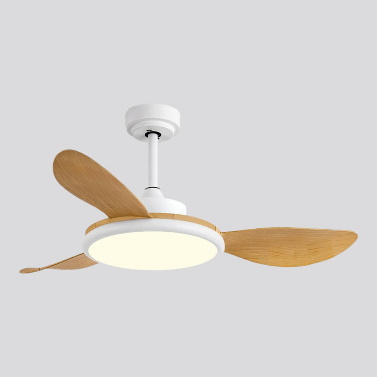 Contemporary Simplicity 5 Wood Blades Ceiling Fan Light Image - 12