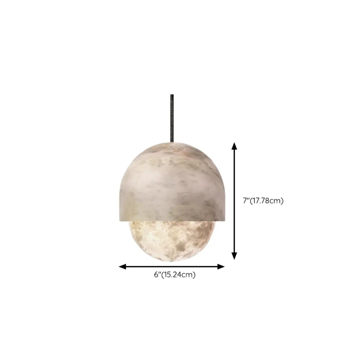 Contemporary Sphere Alabaster Living Room Pendant Light