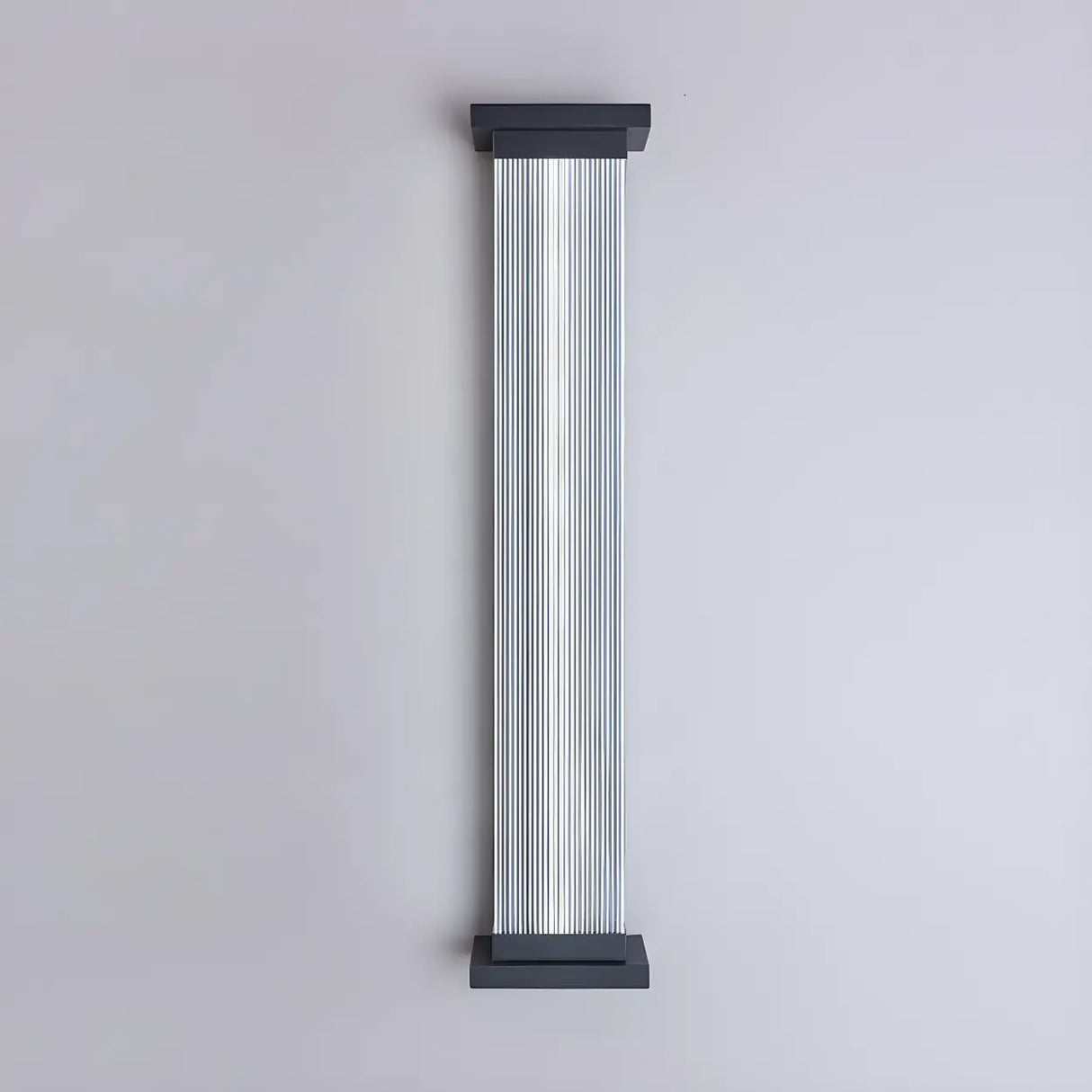 Contemporary Vertical Metal Exterior Black Wall Light Image - 8