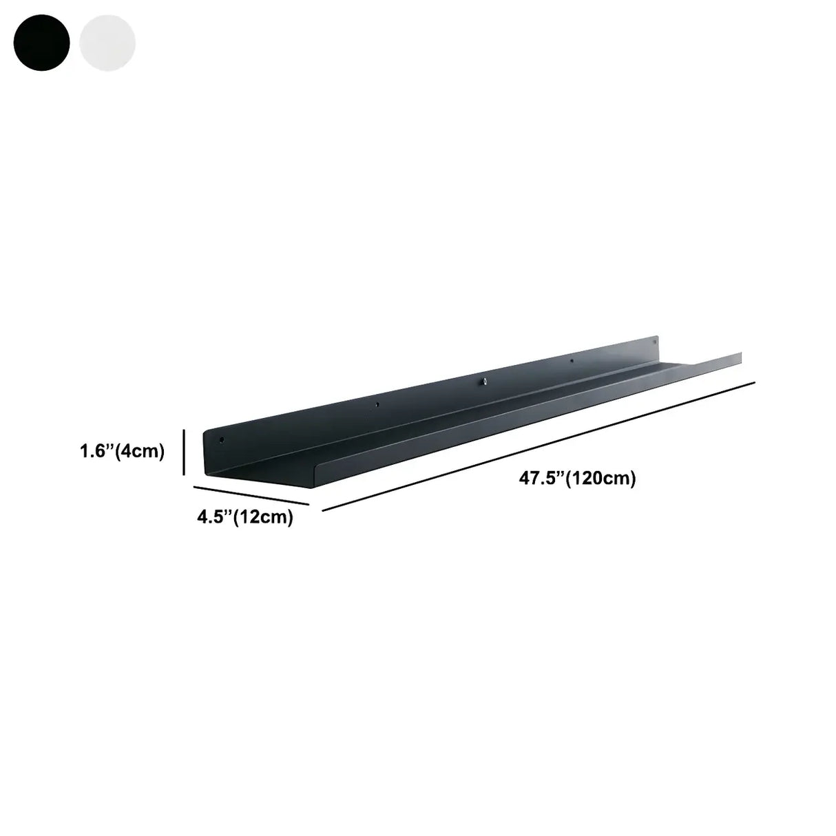 Contemporary Wall Mount Iron Floating Display Bookshelf Image - 17