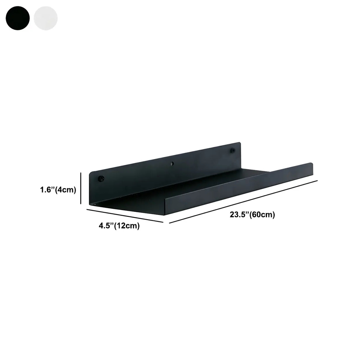 Contemporary Wall Mount Iron Floating Display Bookshelf Image - 19