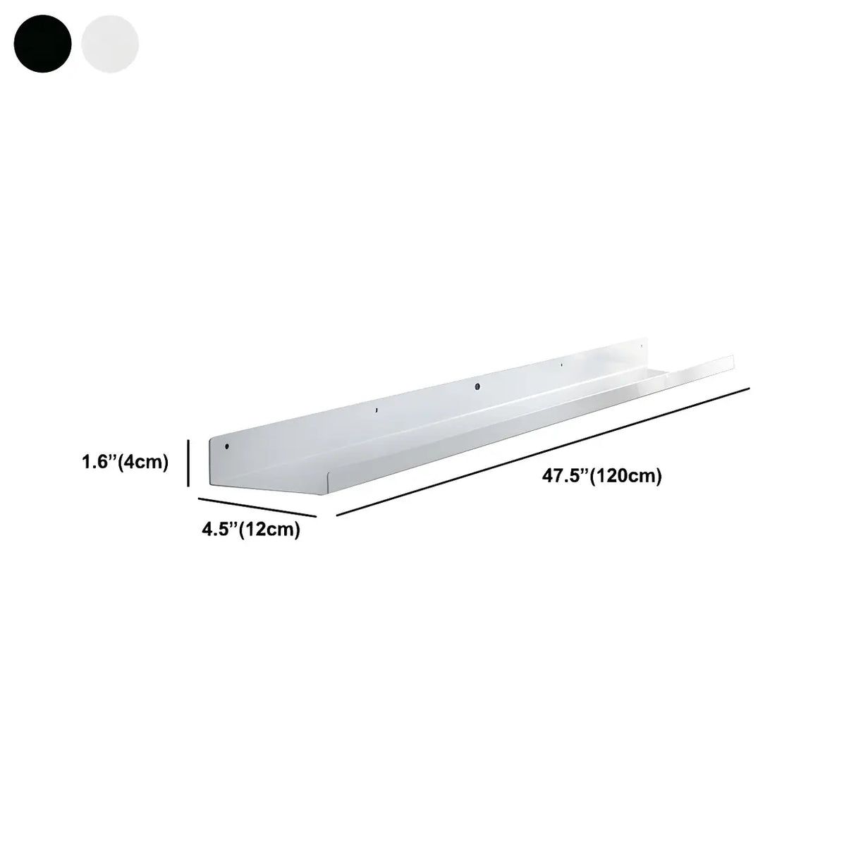 Contemporary Wall Mount Iron Floating Display Bookshelf Image - 20