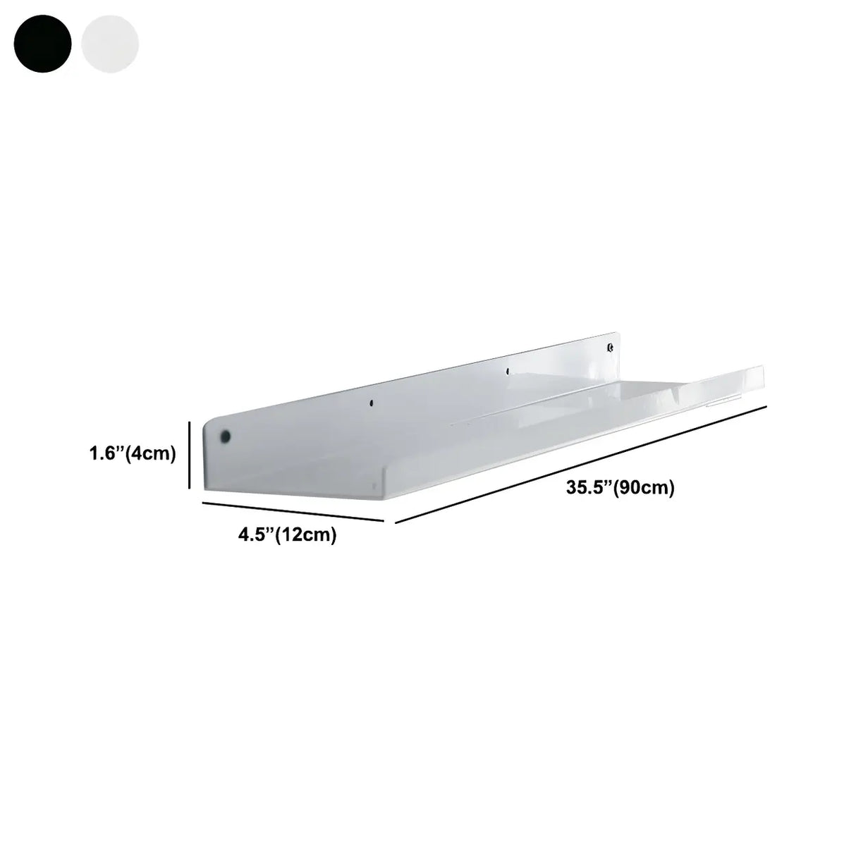 Contemporary Wall Mount Iron Floating Display Bookshelf Image - 21