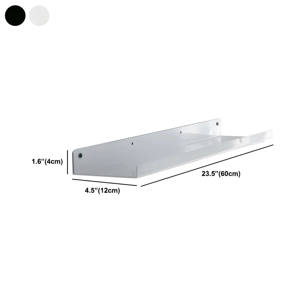 Contemporary Wall Mount Iron Floating Display Bookshelf Image - 22