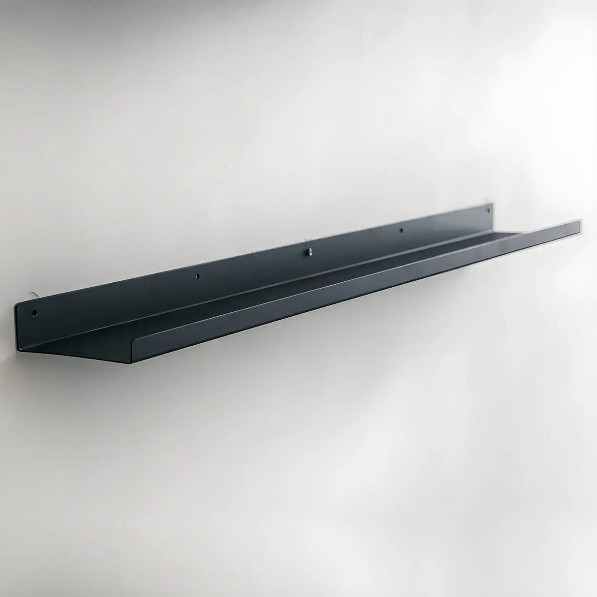 Contemporary Wall Mount Iron Floating Display Bookshelf Image - 9