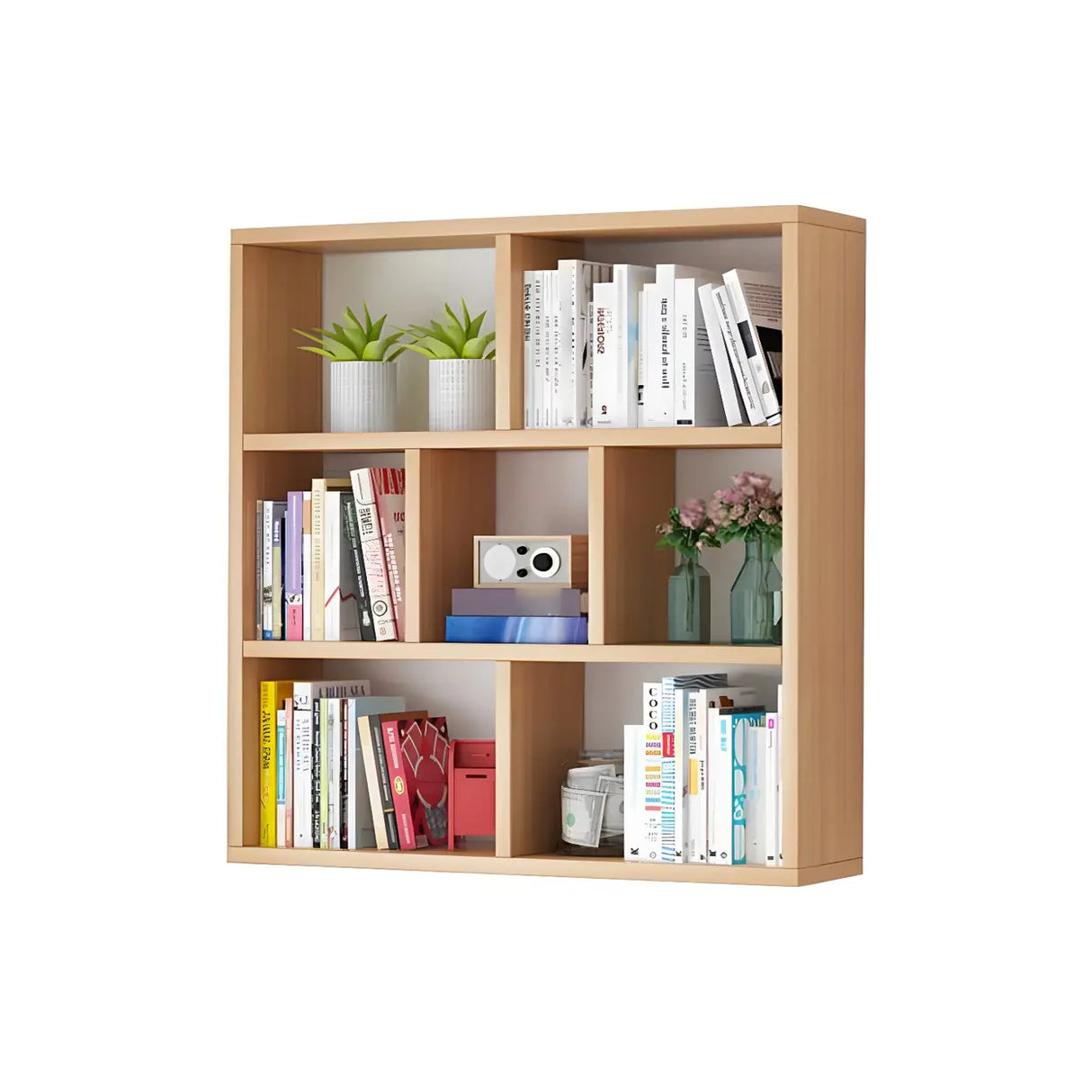 Contemporary Wall Mounted Rectangular Bookshelf White Image - 26