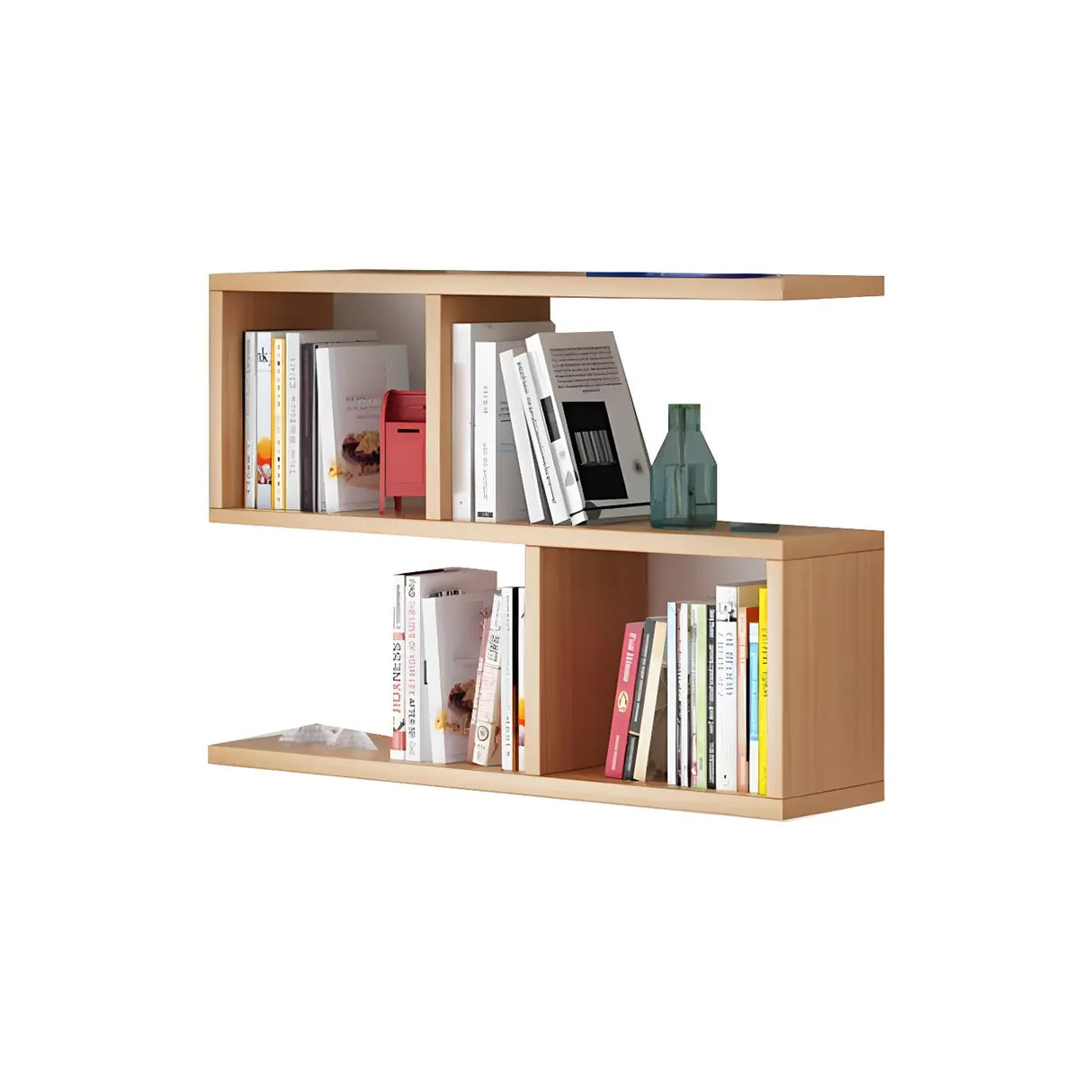 Contemporary Wall Mounted Rectangular Bookshelf White Image - 31