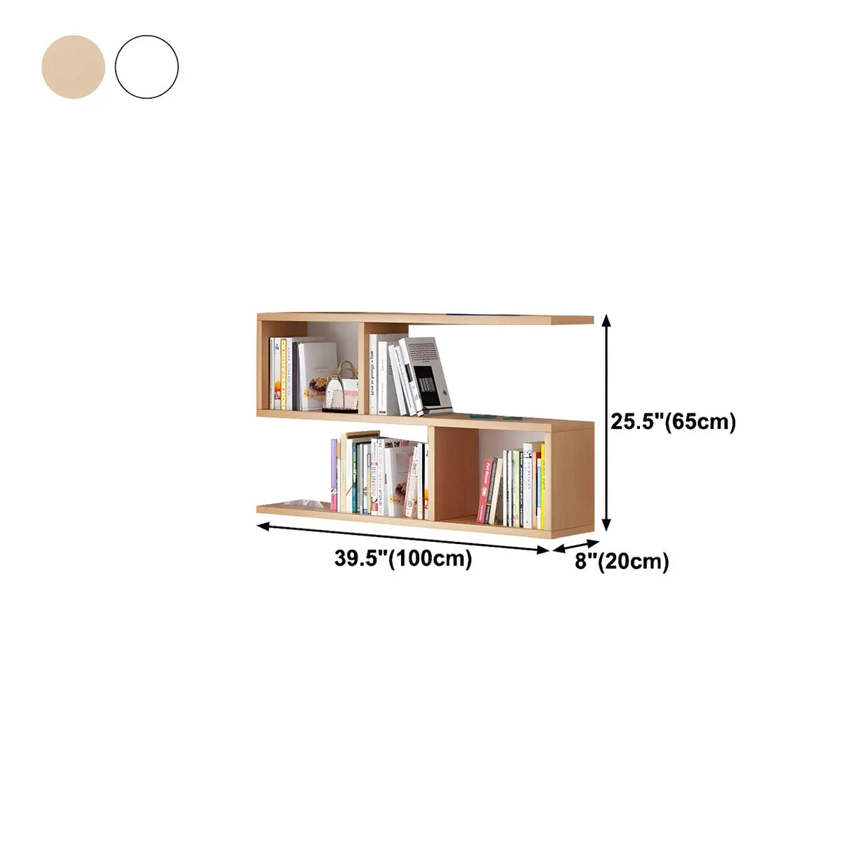 Contemporary Wall Mounted Rectangular Bookshelf White Image - 48