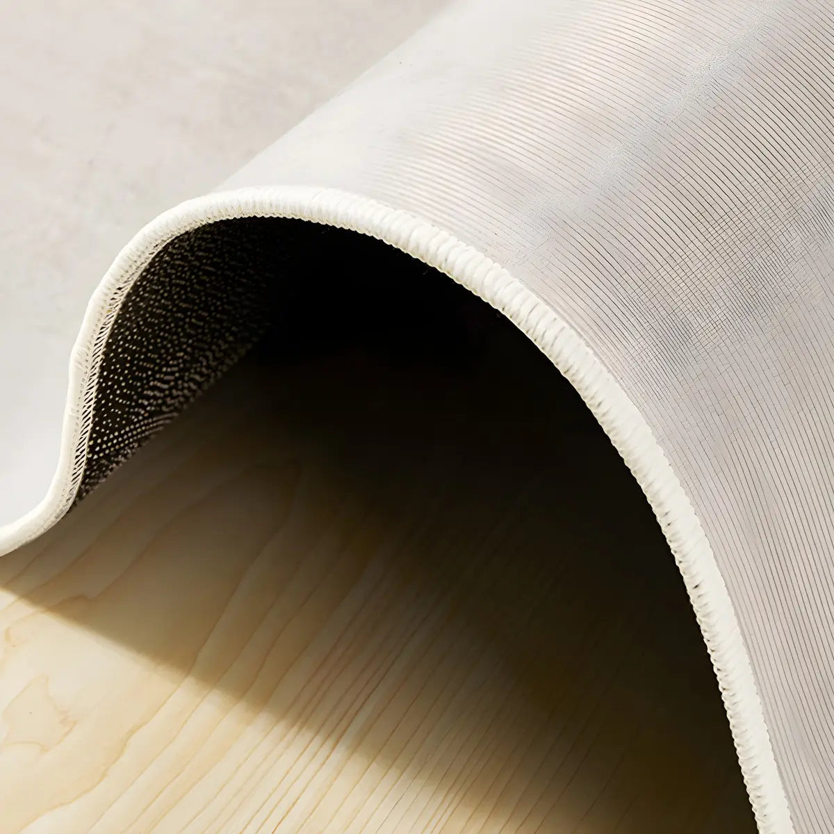 Contemporary Wave Pattern Polyester Beige Area Rug Image - 11