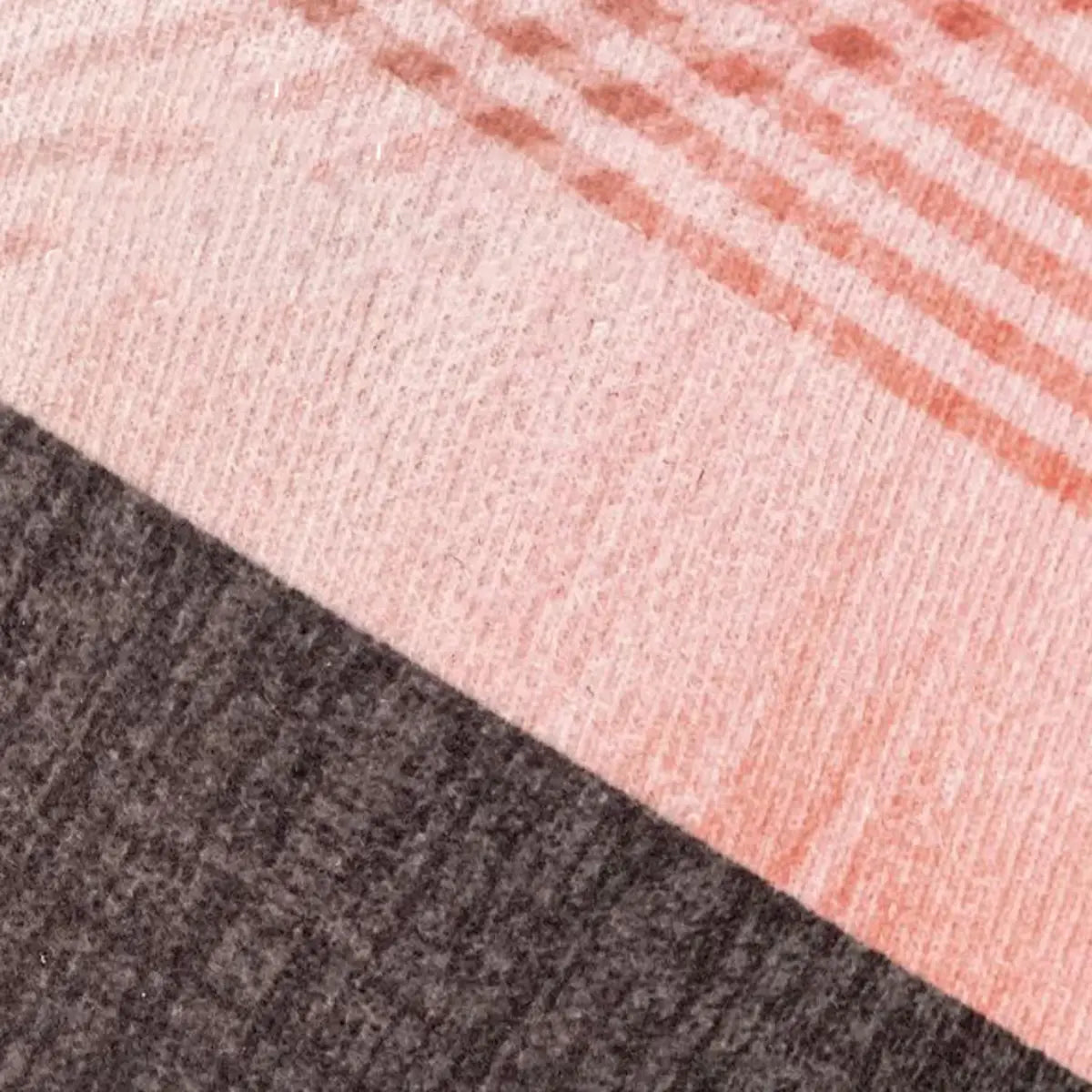 Contemporary Wave Pattern Polyester Gray Area Rug Image - 4