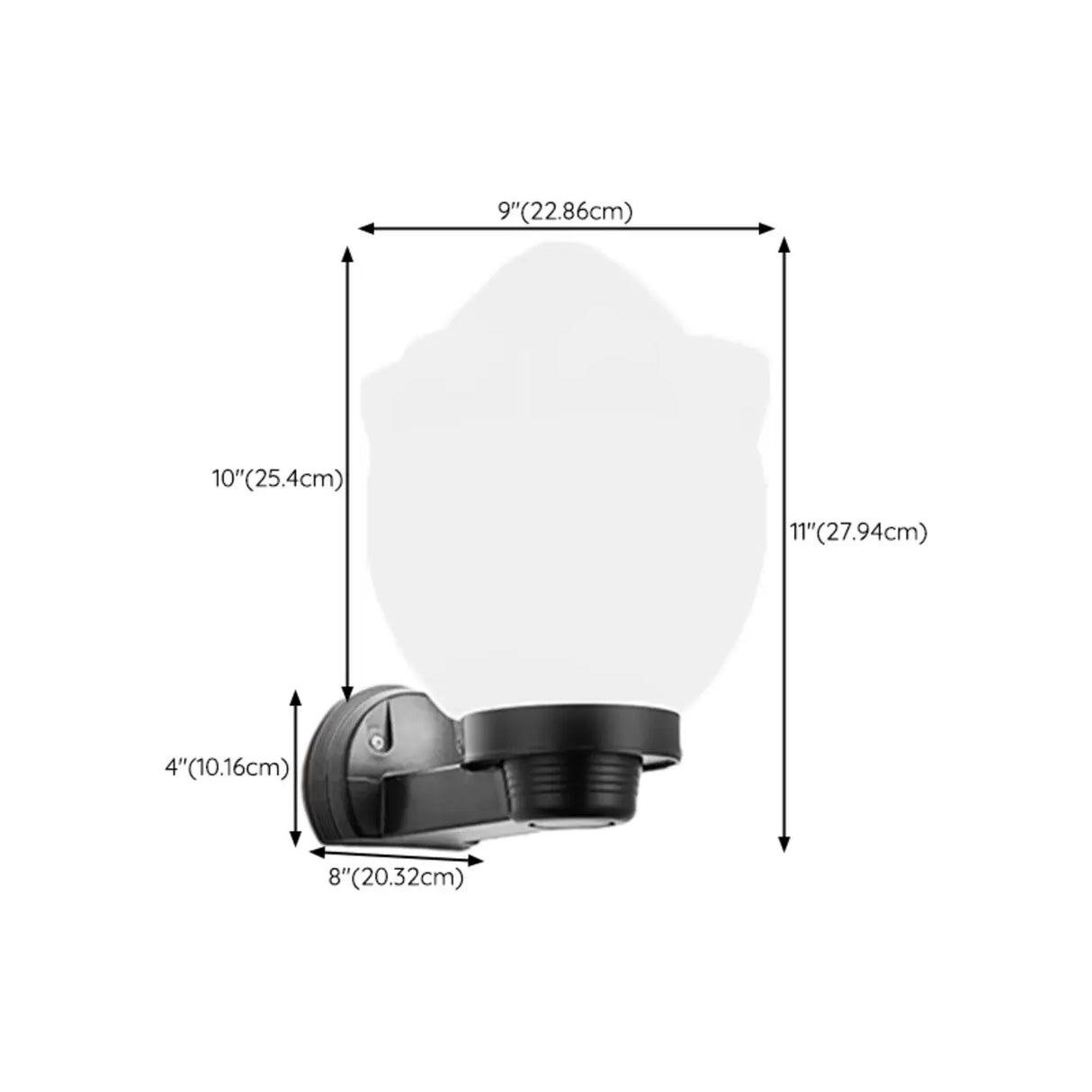Contemporary White Square Glass Outdoor Wall Sconce