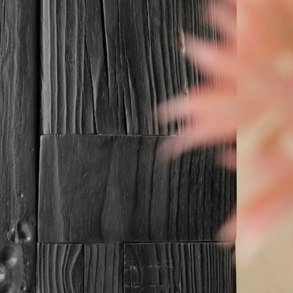 Contemporary Wood Black Square Block Side Table Image - 9