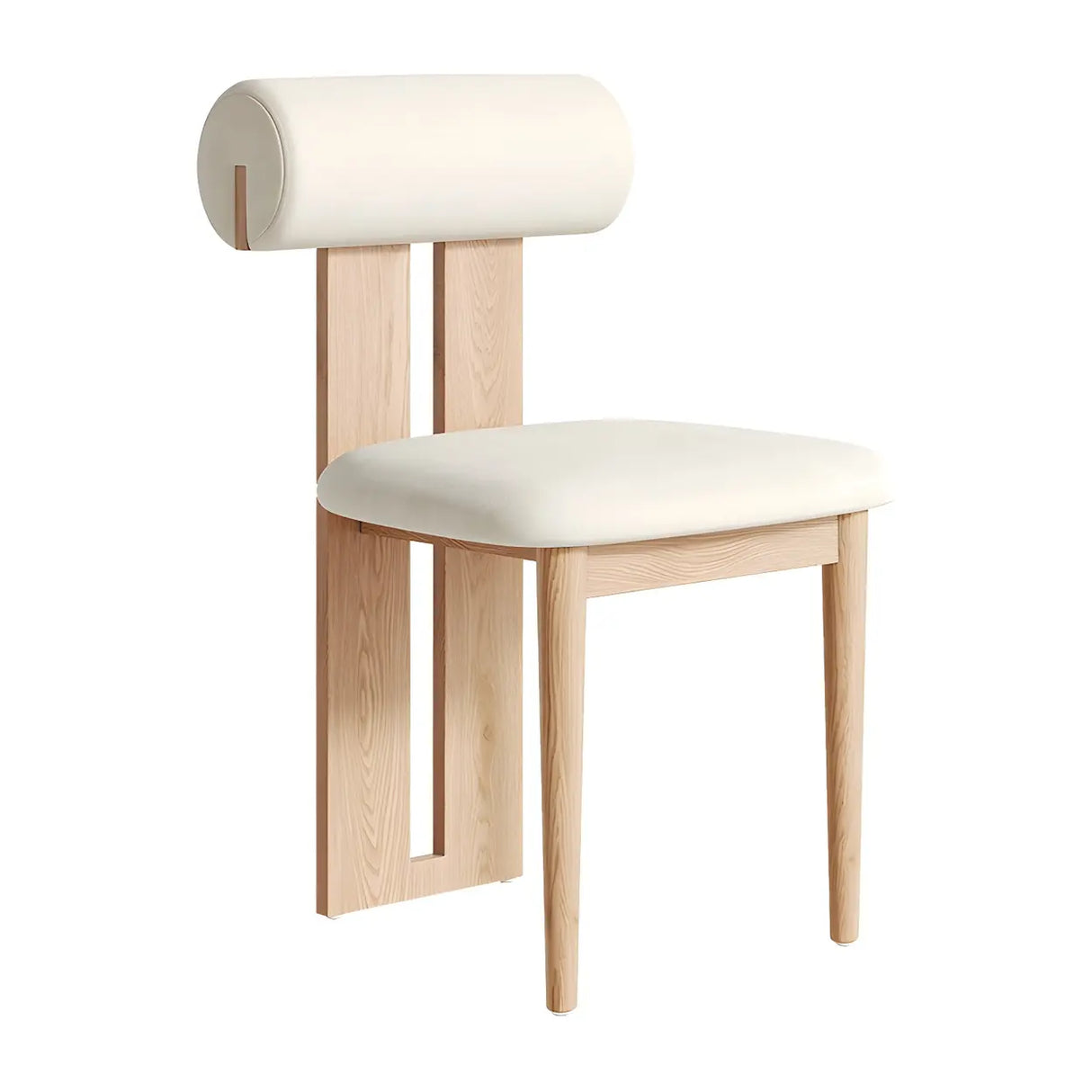 Contemporary Wood Upholstered Dining Chair - Nut Brown Image - 18