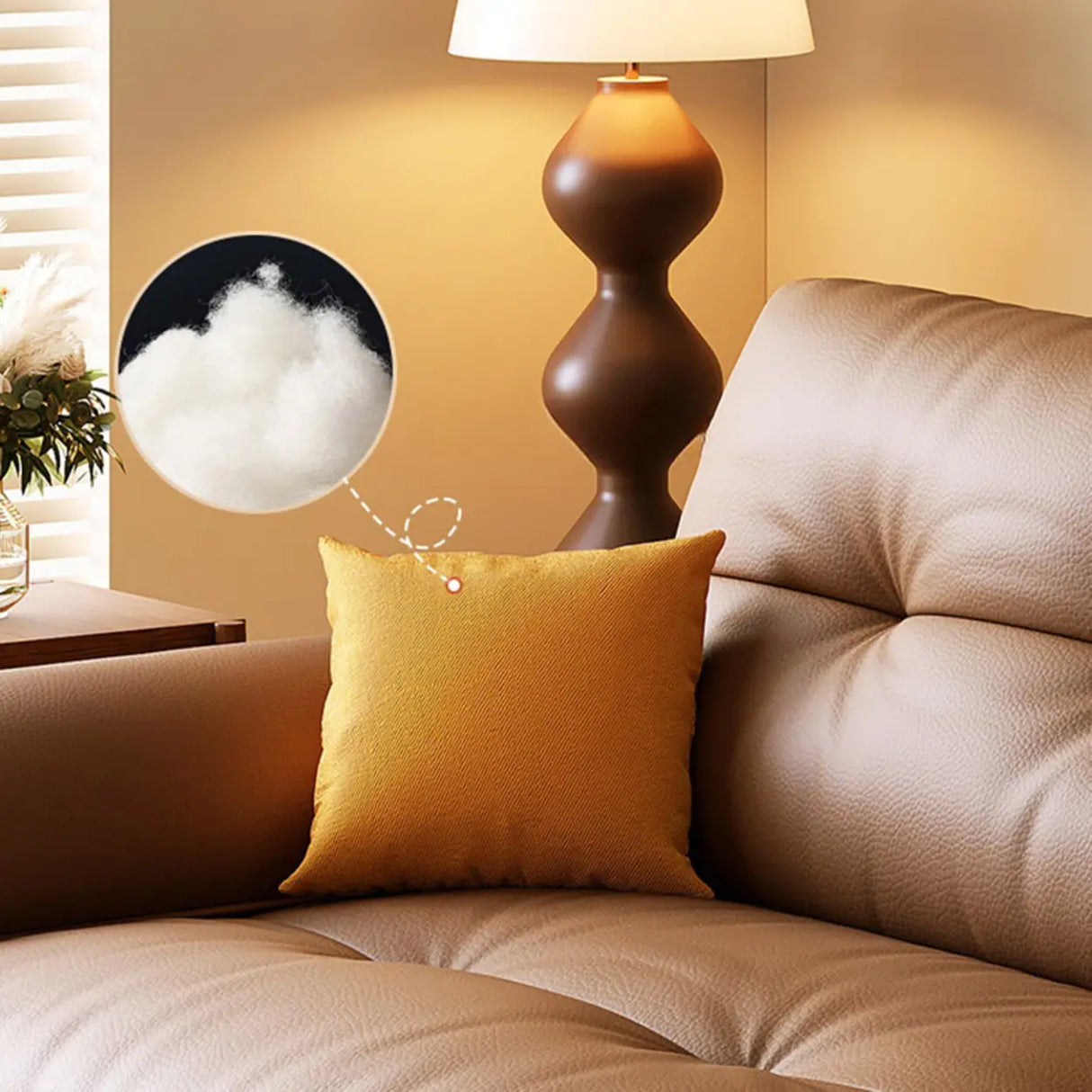 Convertible Brown Leather Tufted Storage Futon Sofa Bed Image - 8