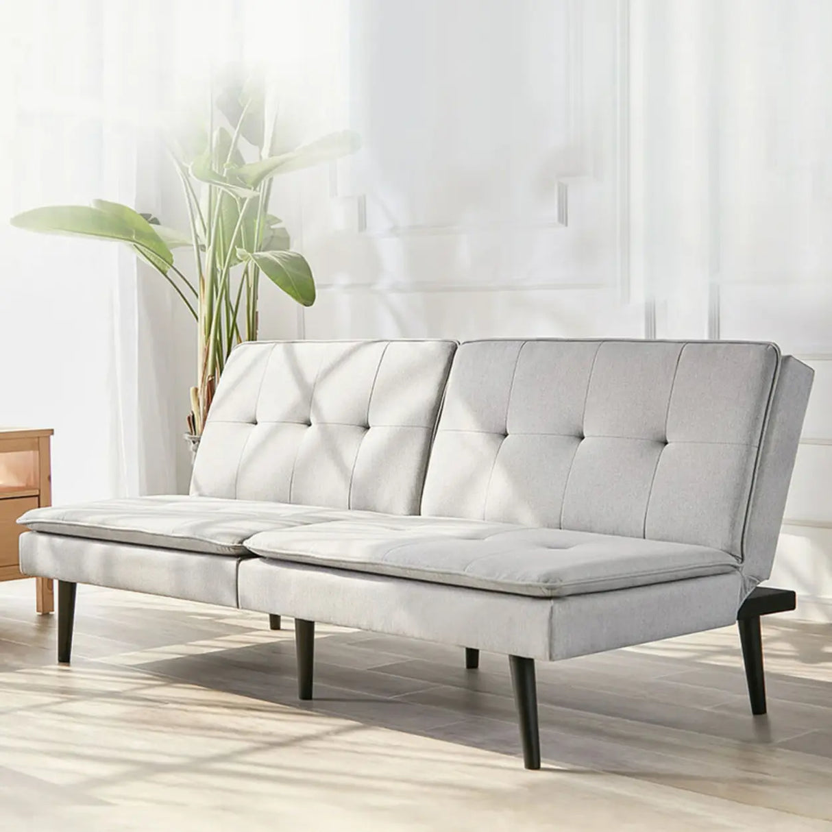 Convertible Folding Polyester Fiber Tufted Back Sleeper Image - 1