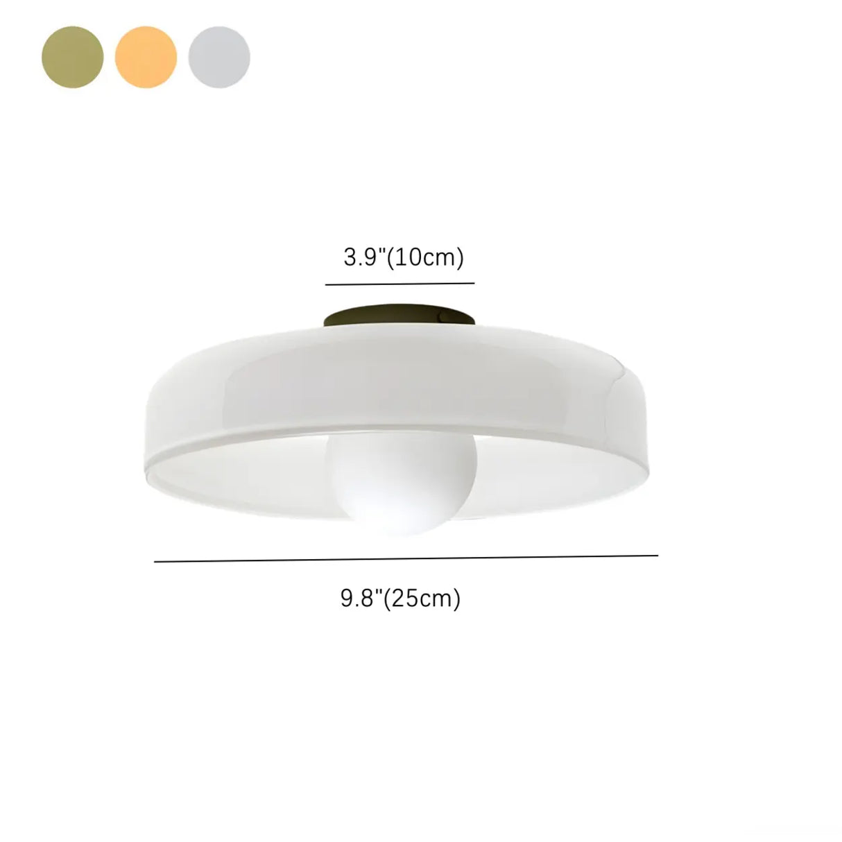 Corridor Green Barn Glass Flush Mount Ceiling Light