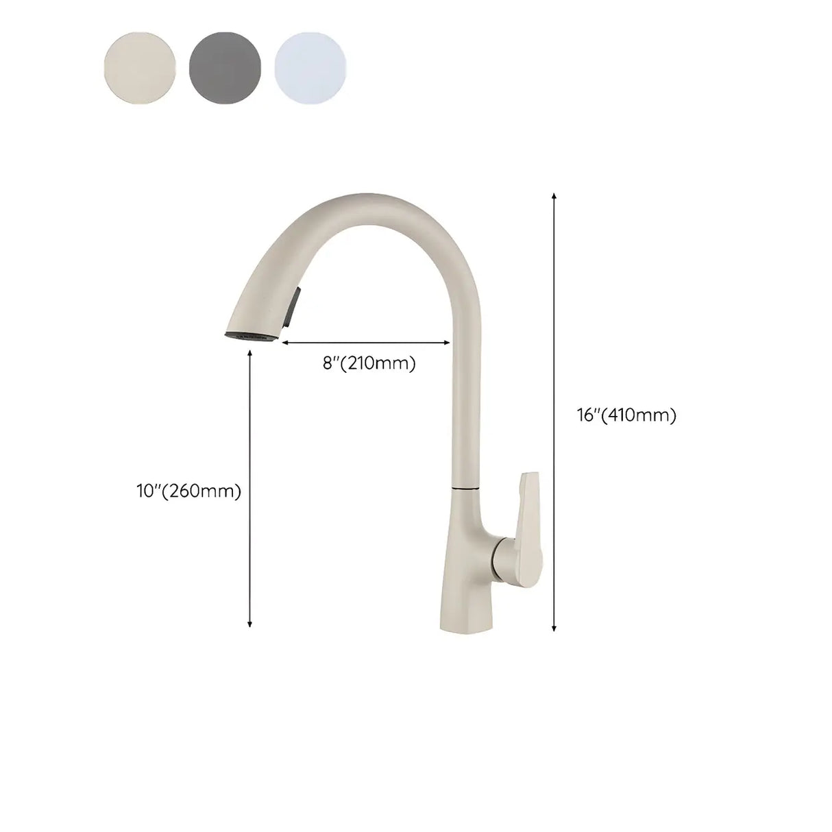 Counter Mounted Copper Swivel Spout Gooseneck Faucet