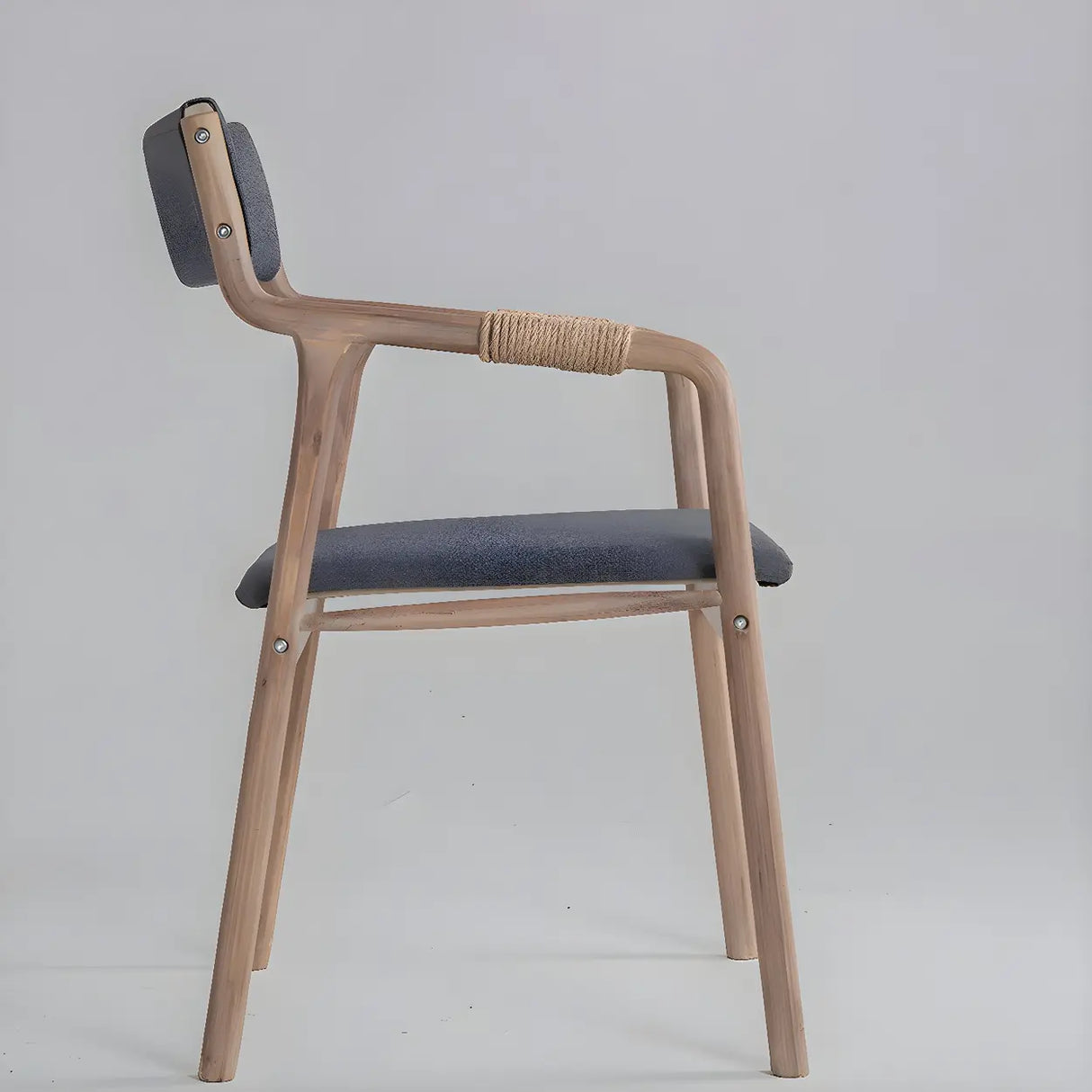 Country Distressed Finish Wooden Dining Arm Chair Image - 1