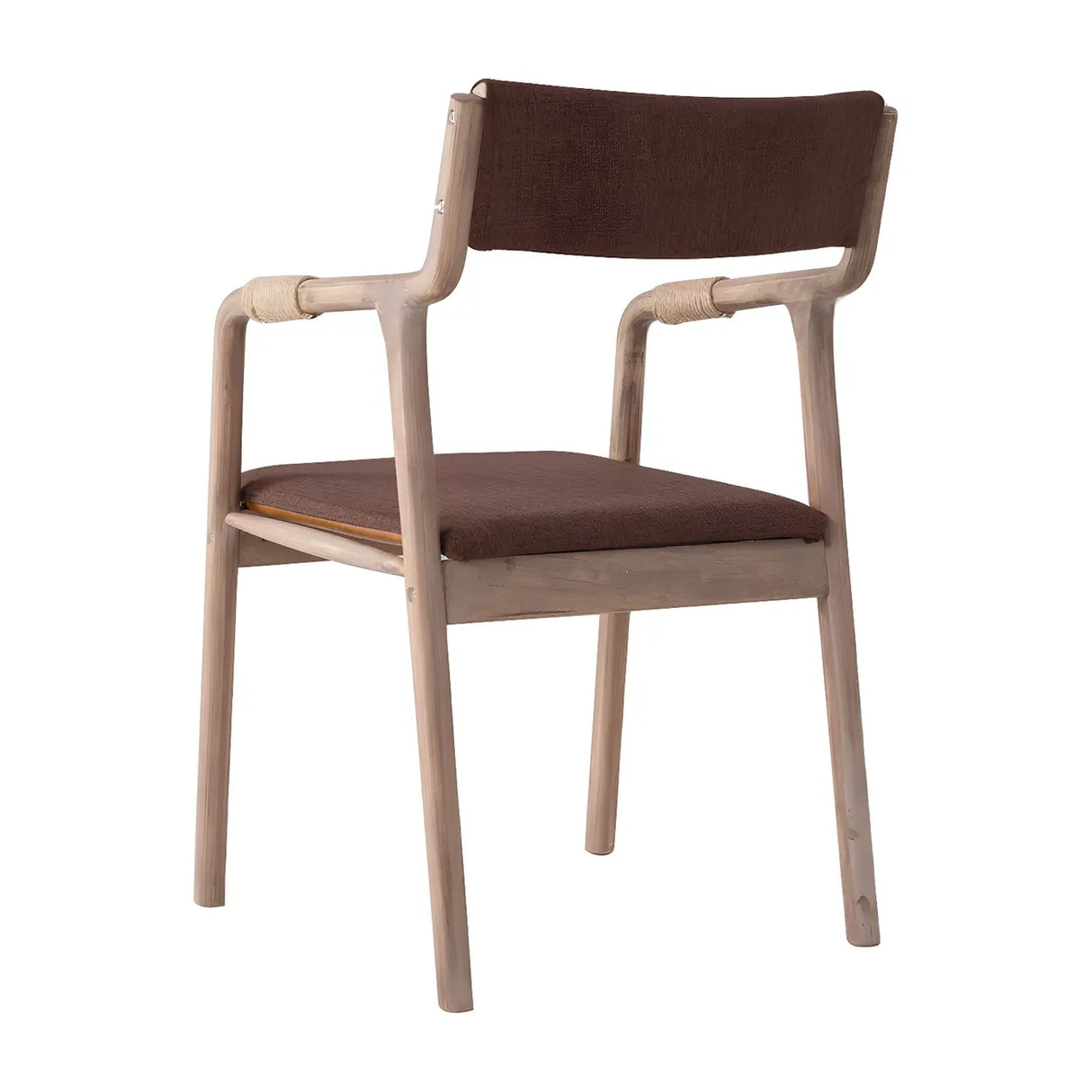 Country Distressed Finish Wooden Dining Arm Chair Image - 17