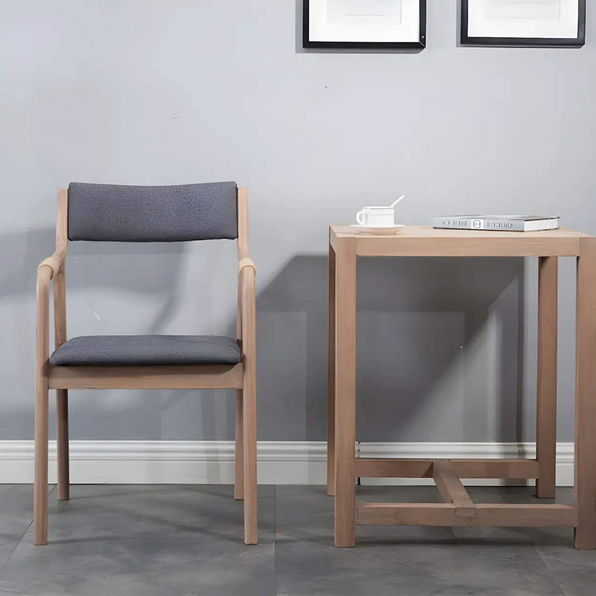 Country Distressed Finish Wooden Dining Arm Chair Image - 18