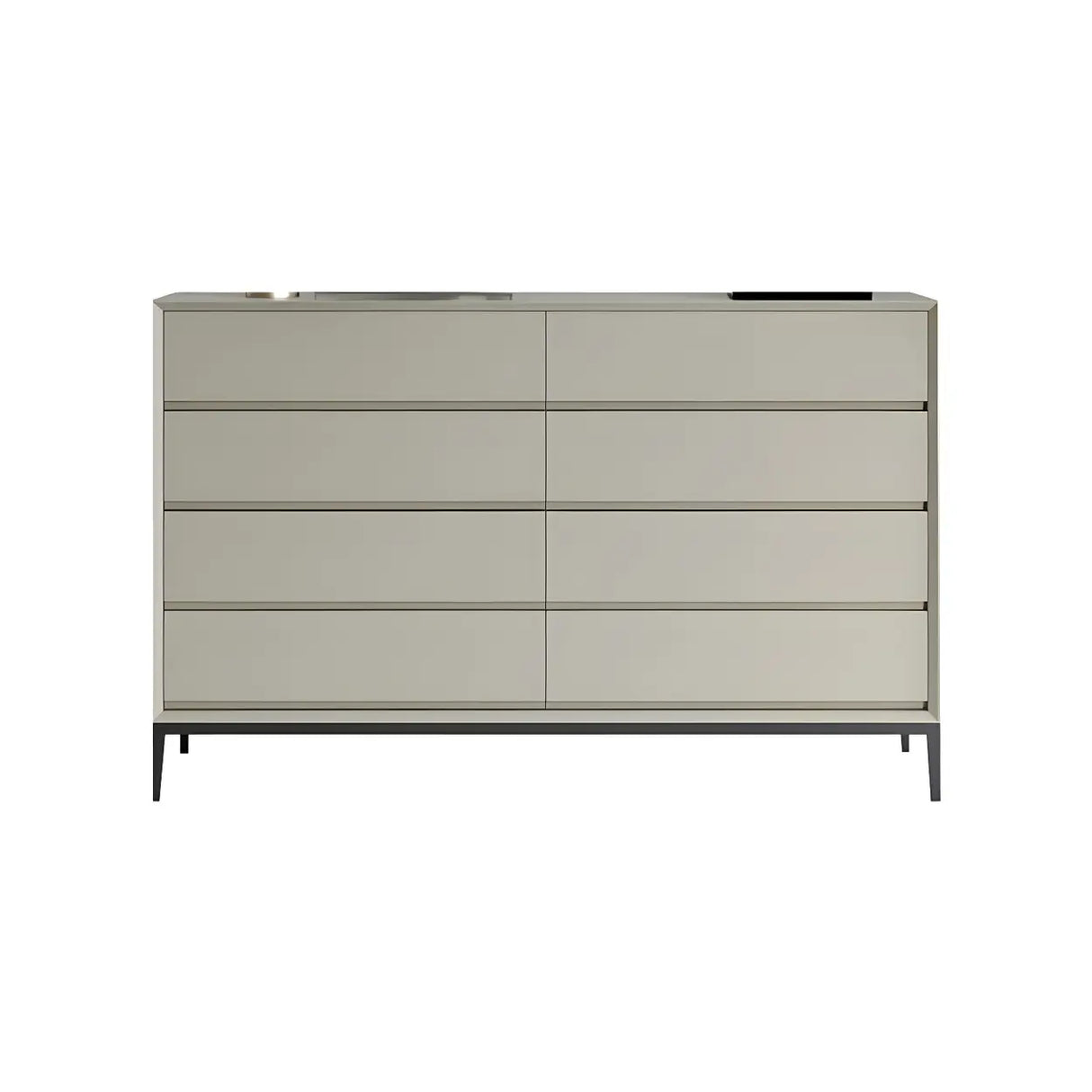 Cream Gray Manufactured Wood Dresser for Drawers Image - 10