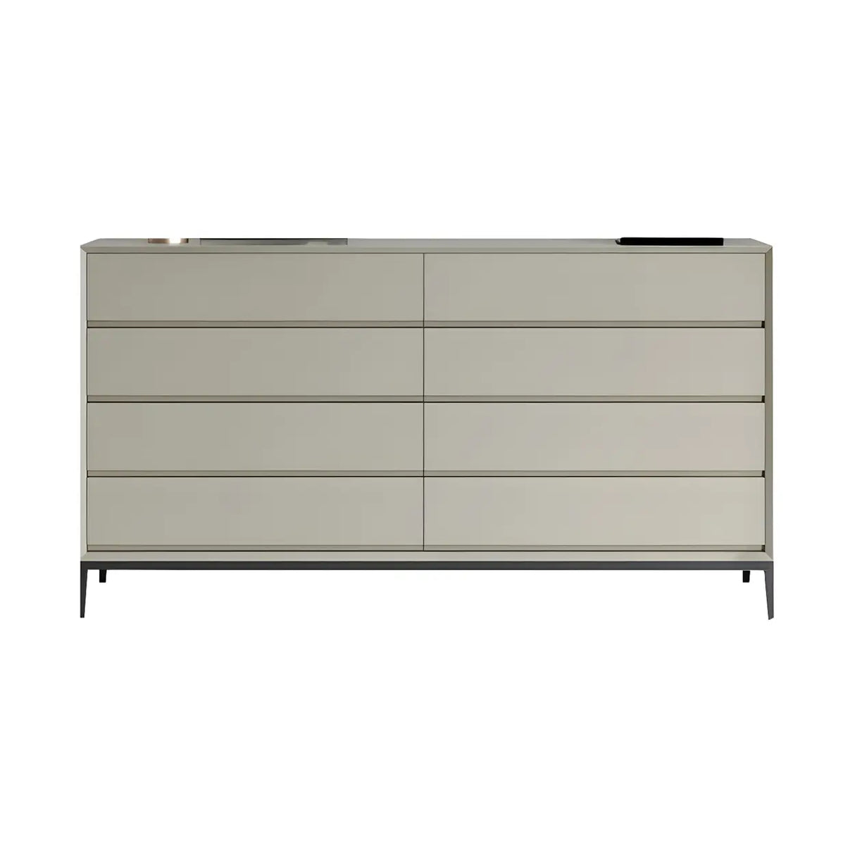 Cream Gray Manufactured Wood Dresser for Drawers Image - 18