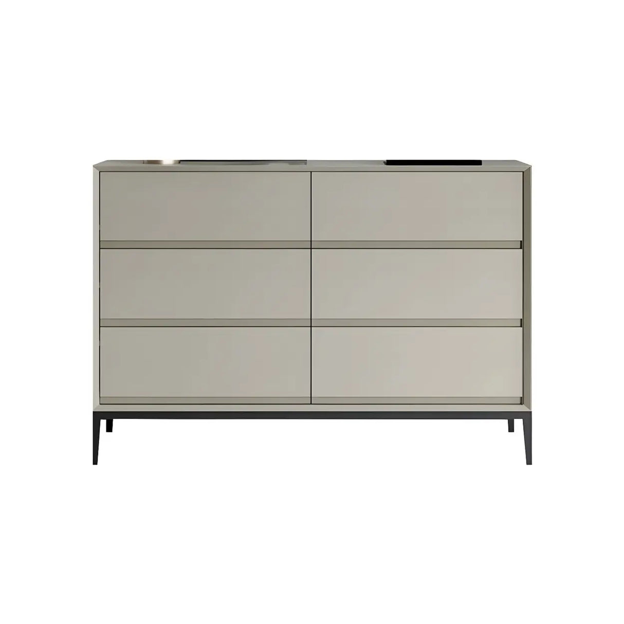 Cream Gray Manufactured Wood Dresser for Drawers Image - 19