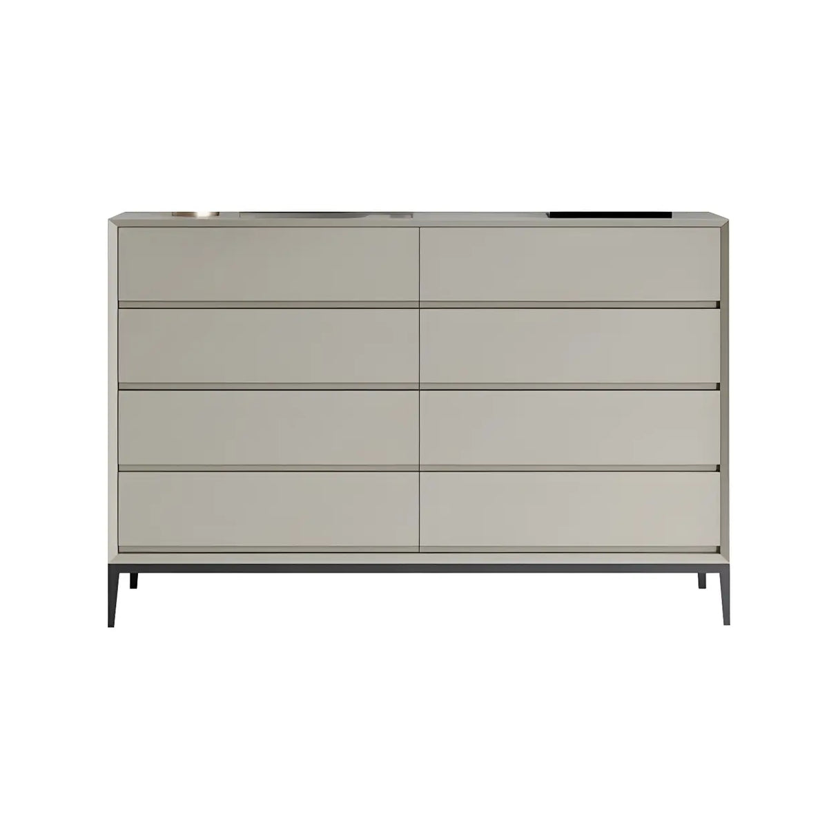 Cream Gray Manufactured Wood Dresser for Drawers Image - 22