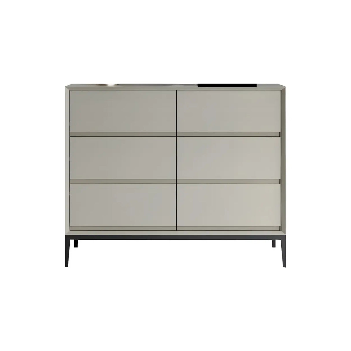 Cream Gray Manufactured Wood Dresser for Drawers Image - 24