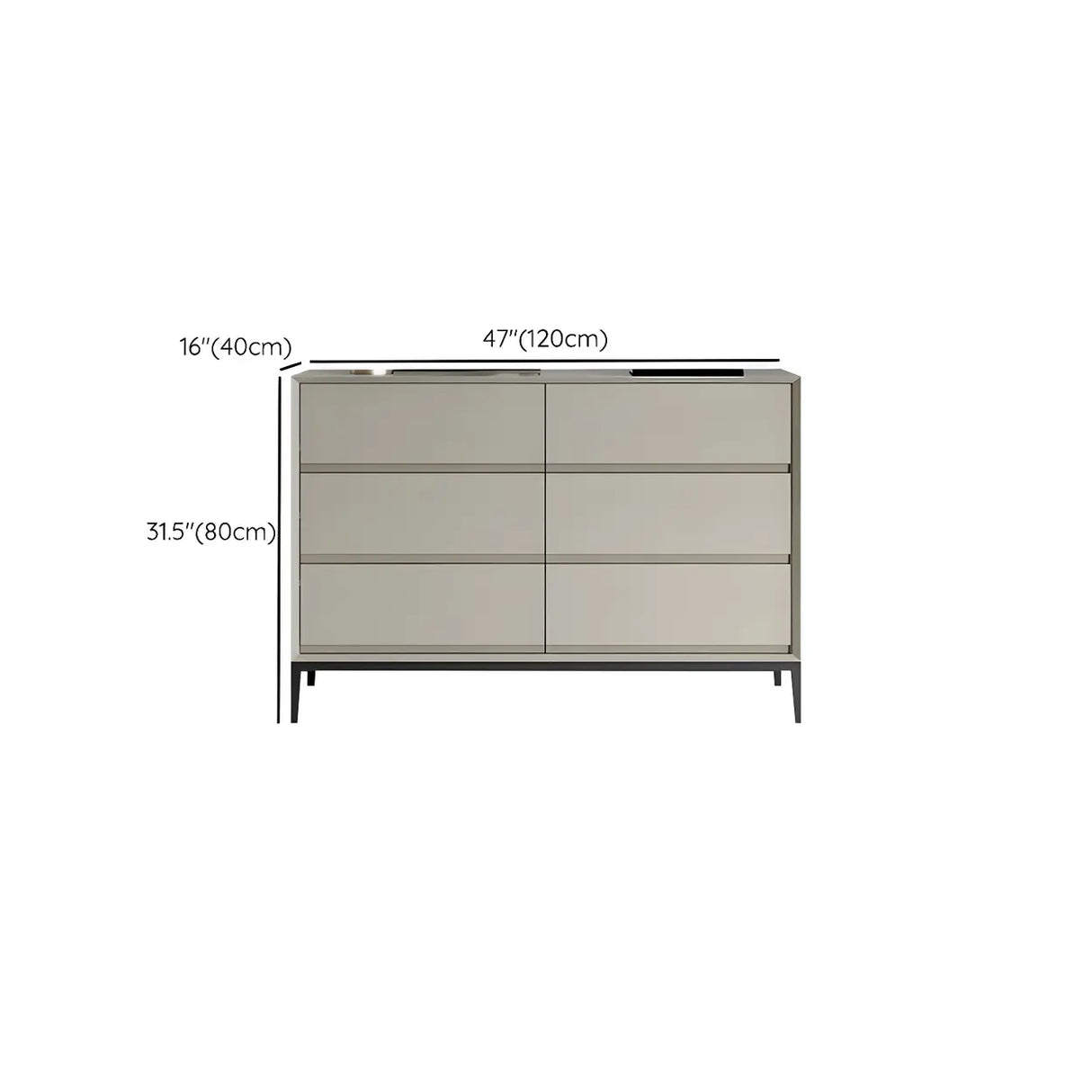 Cream Gray Manufactured Wood Dresser for Drawers Image - 28