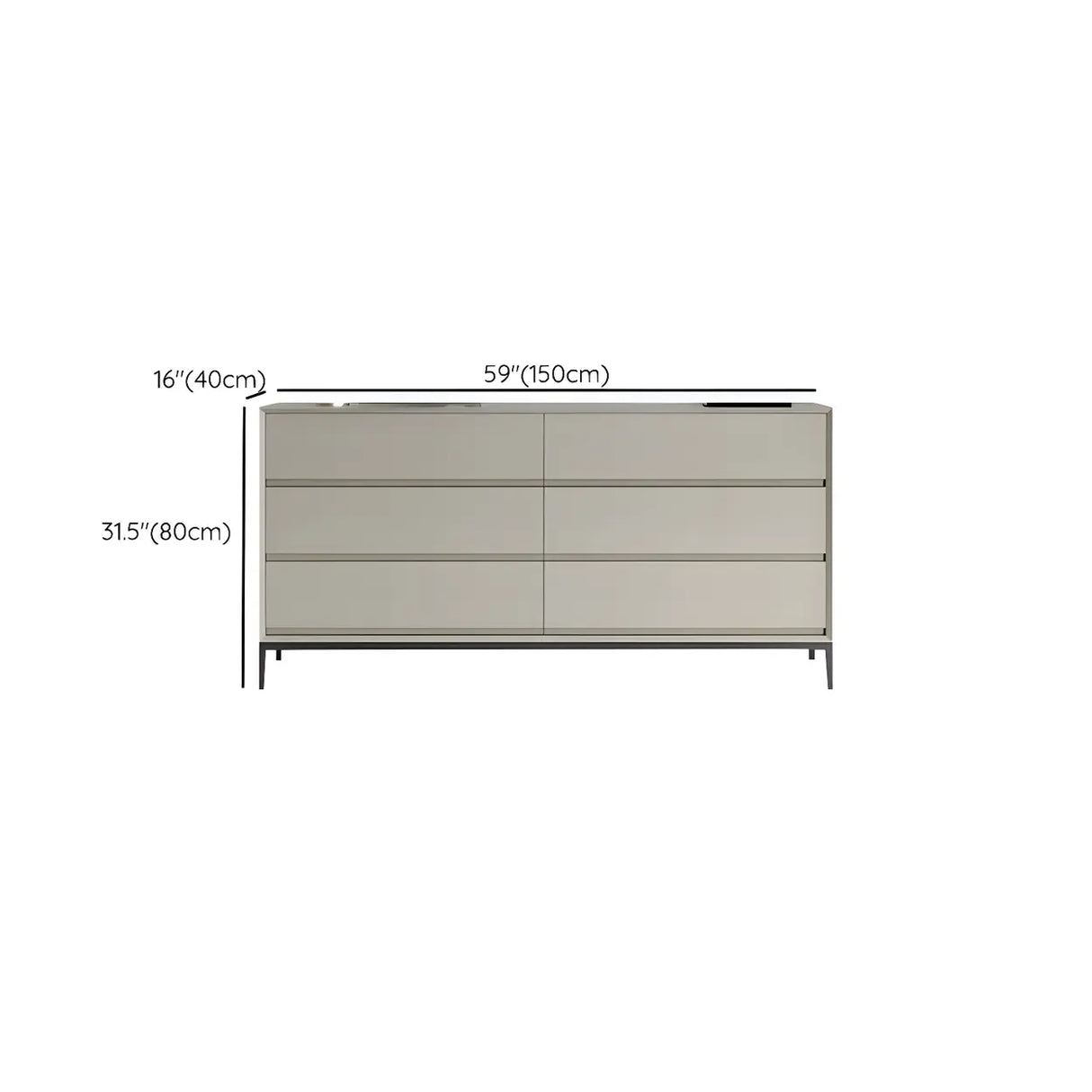 Cream Gray Manufactured Wood Dresser for Drawers Image - 29