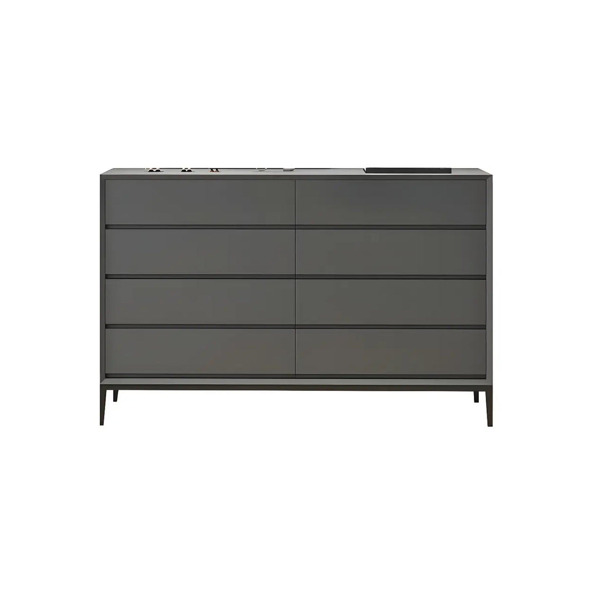 Cream Gray Manufactured Wood Dresser for Drawers Image - 6