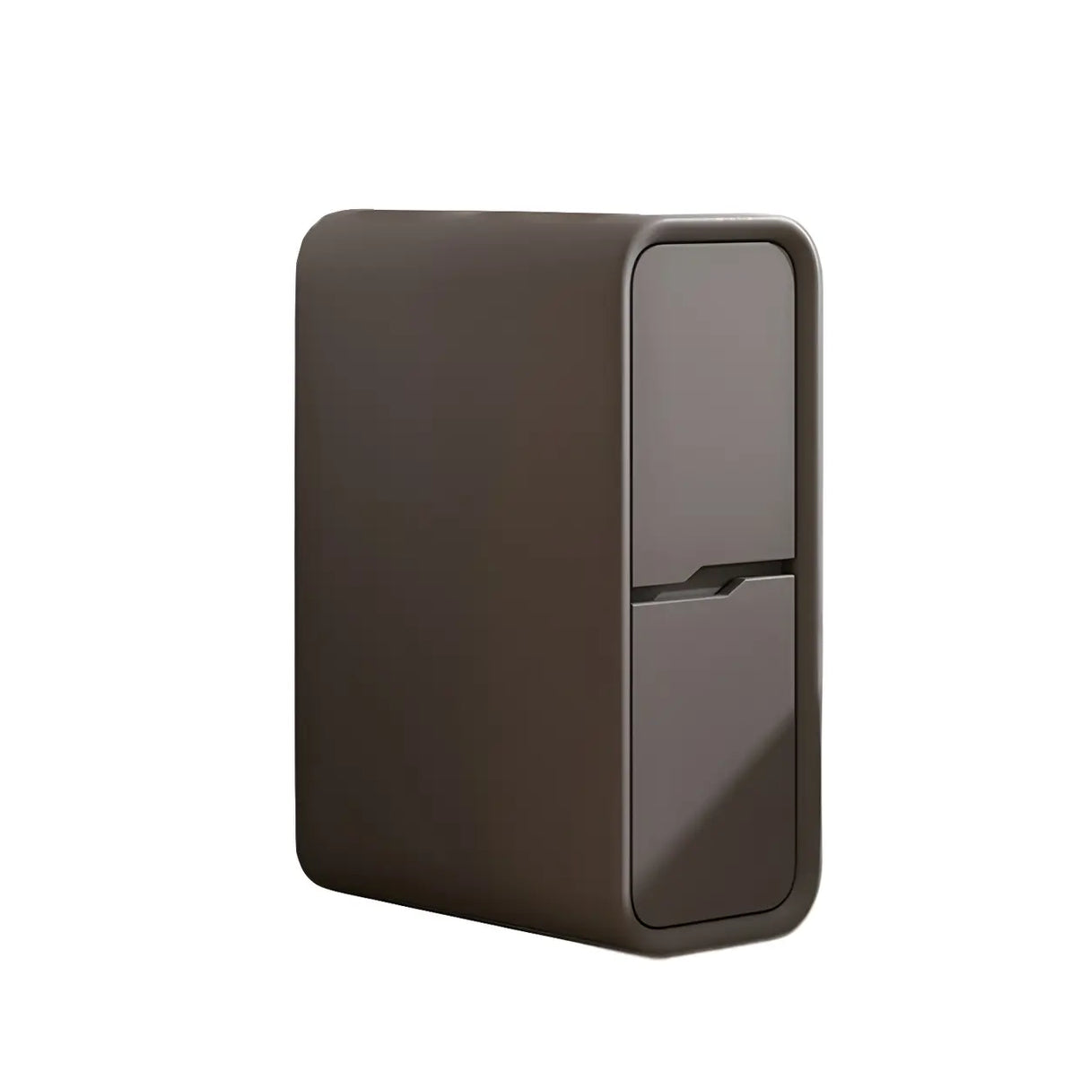 Cream Rounded Wood Faux Leather Multifunctional Nightstand Image - 20