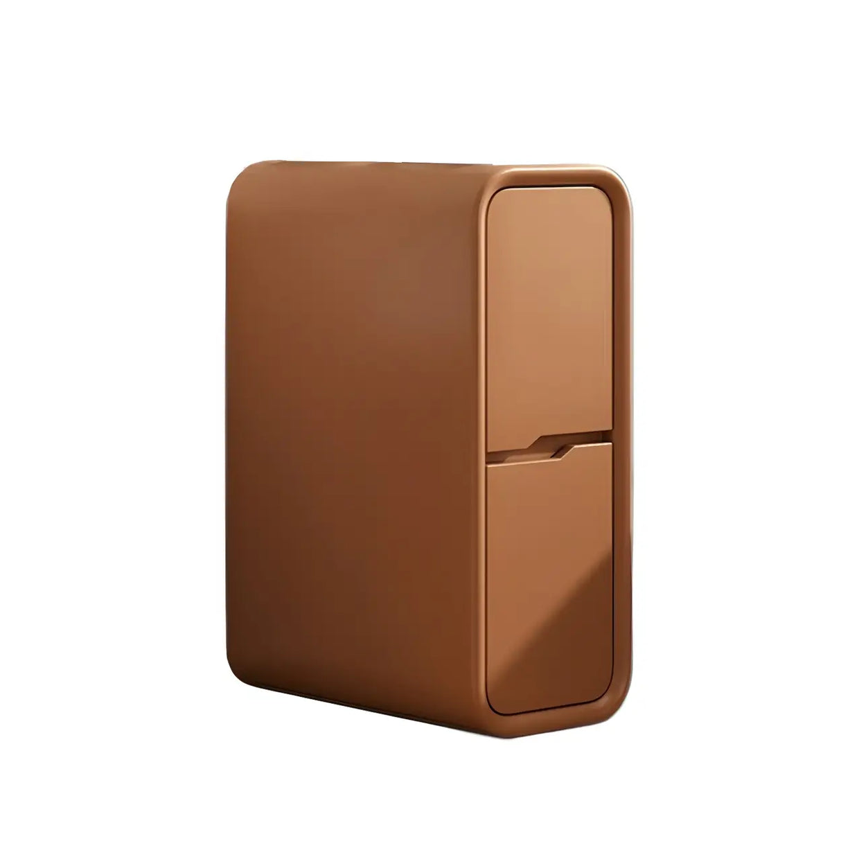 Cream Rounded Wood Faux Leather Multifunctional Nightstand Image - 24