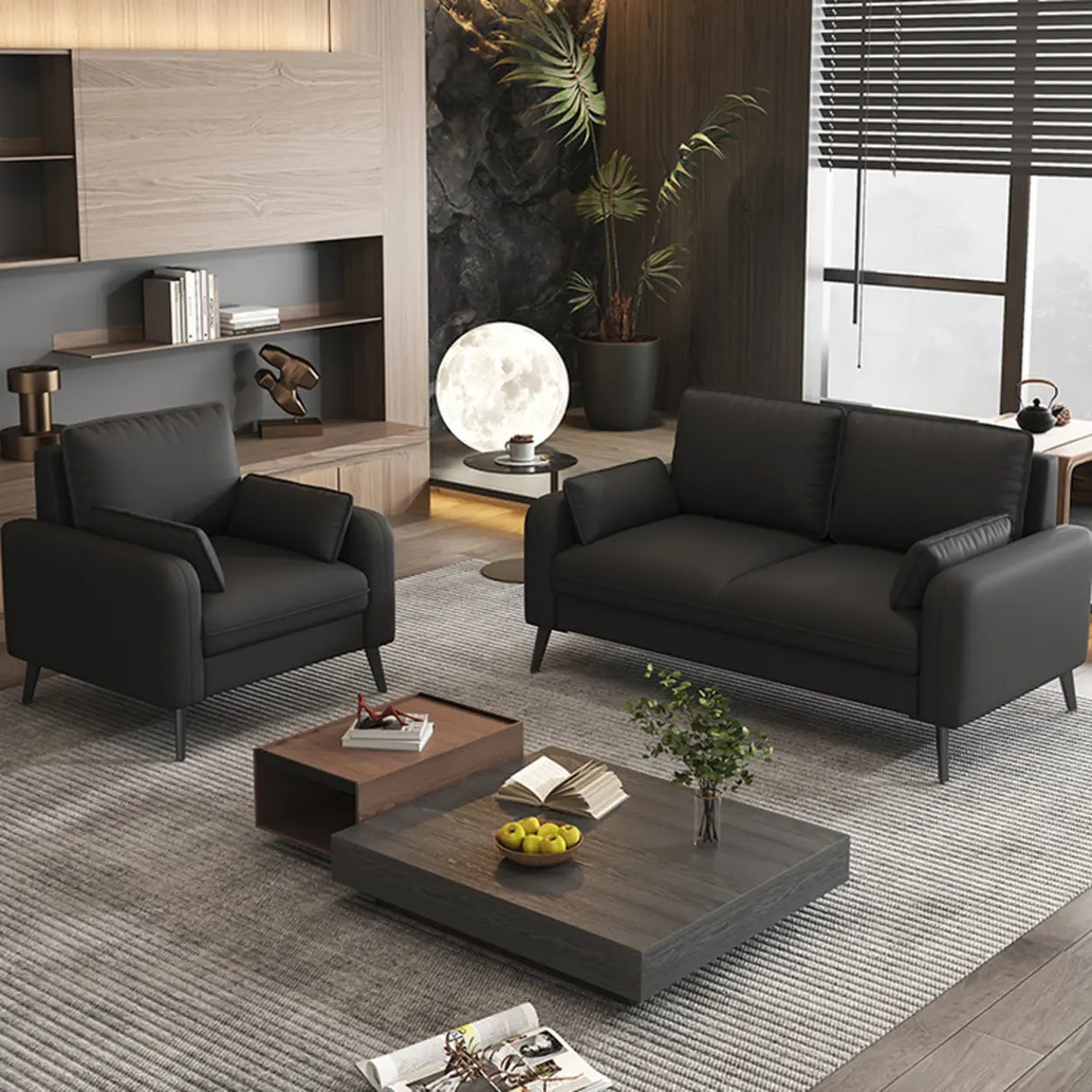 Cream Scratch Resistant Faux Leather Loveseat with Legs Image - 9