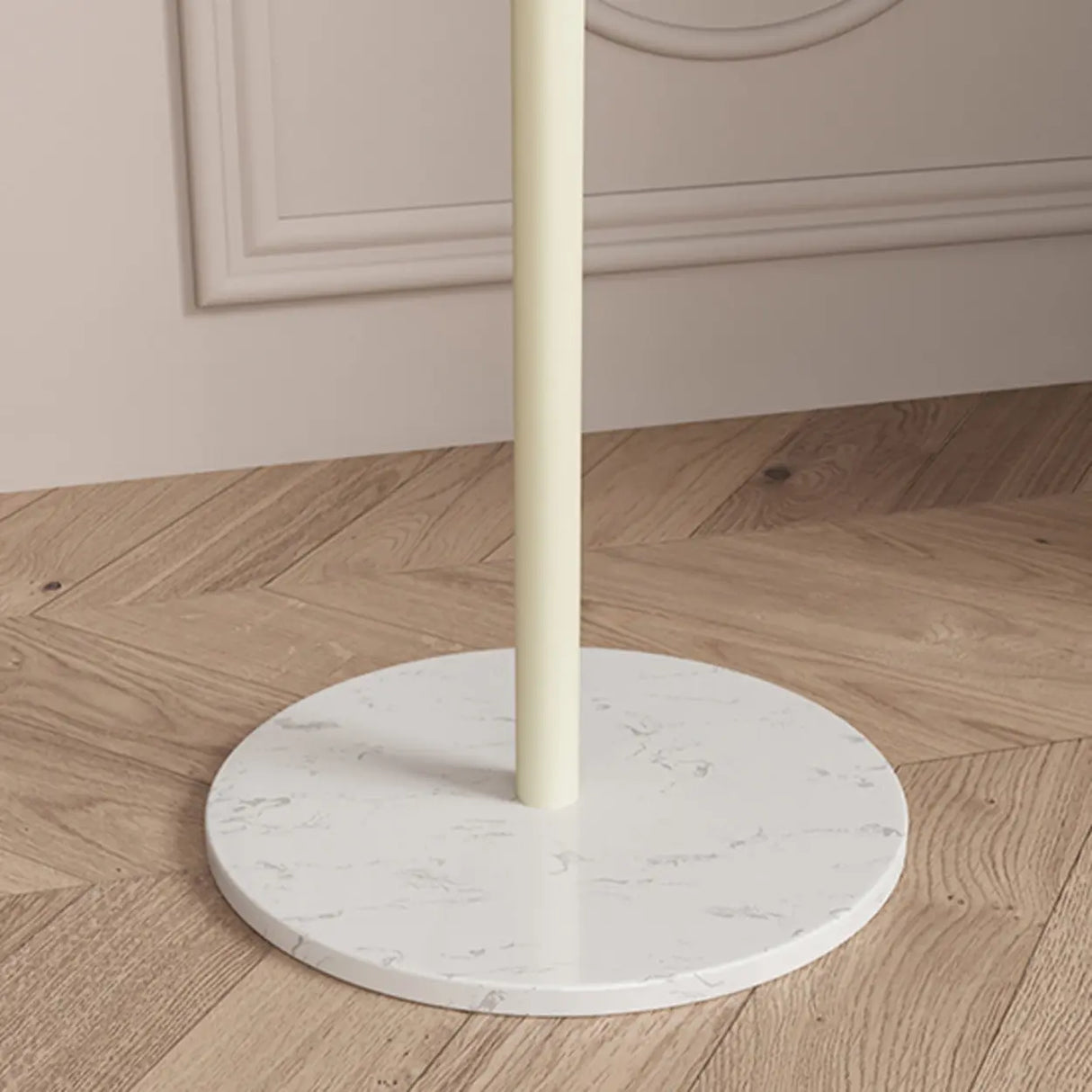 Cream Tulip-Shaped Pedestal Metal Decorative Plant Stand Image - 14