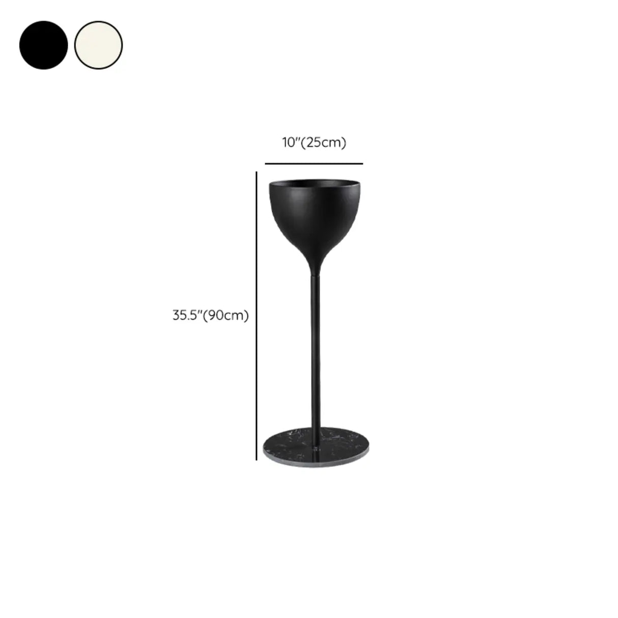 Cream Tulip-Shaped Pedestal Metal Decorative Plant Stand Image - 19