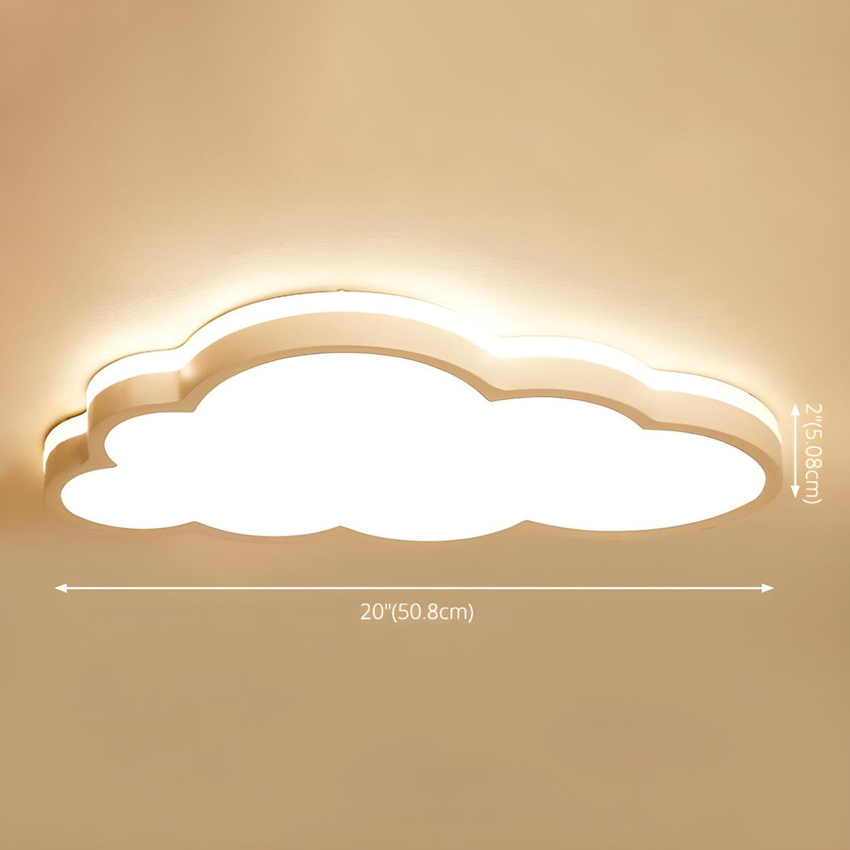 Creative Cloud-Shaped Dimmable LED Flush Mount Light Image - 7