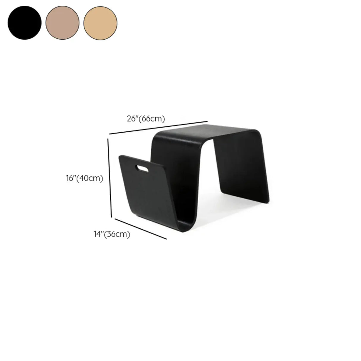 Creative Freeform Wood Natural Finish Chairside Table