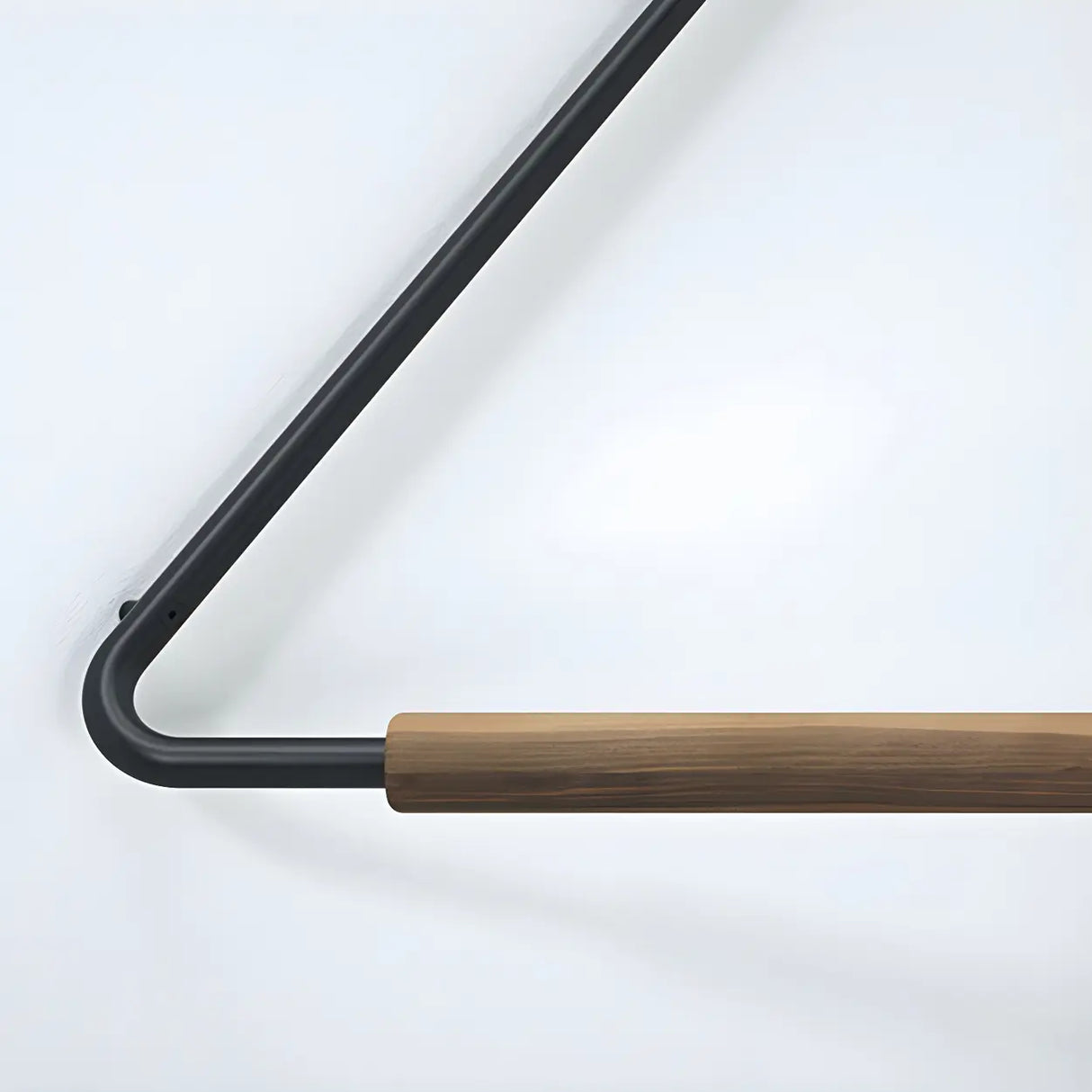 Creative Geometric Black Wall Mounted Metal Coat Rack Image - 10