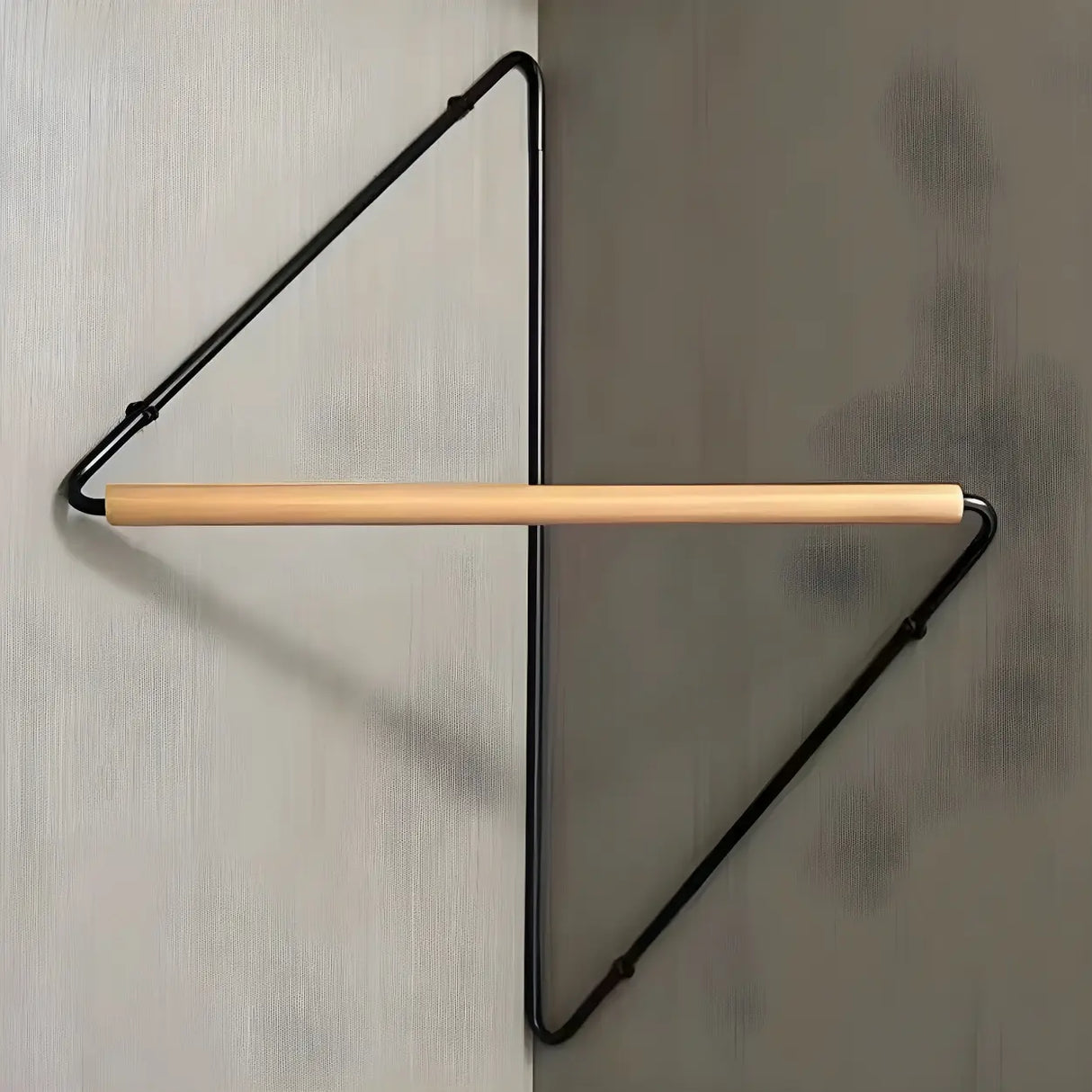 Creative Geometric Black Wall Mounted Metal Coat Rack Image - 11