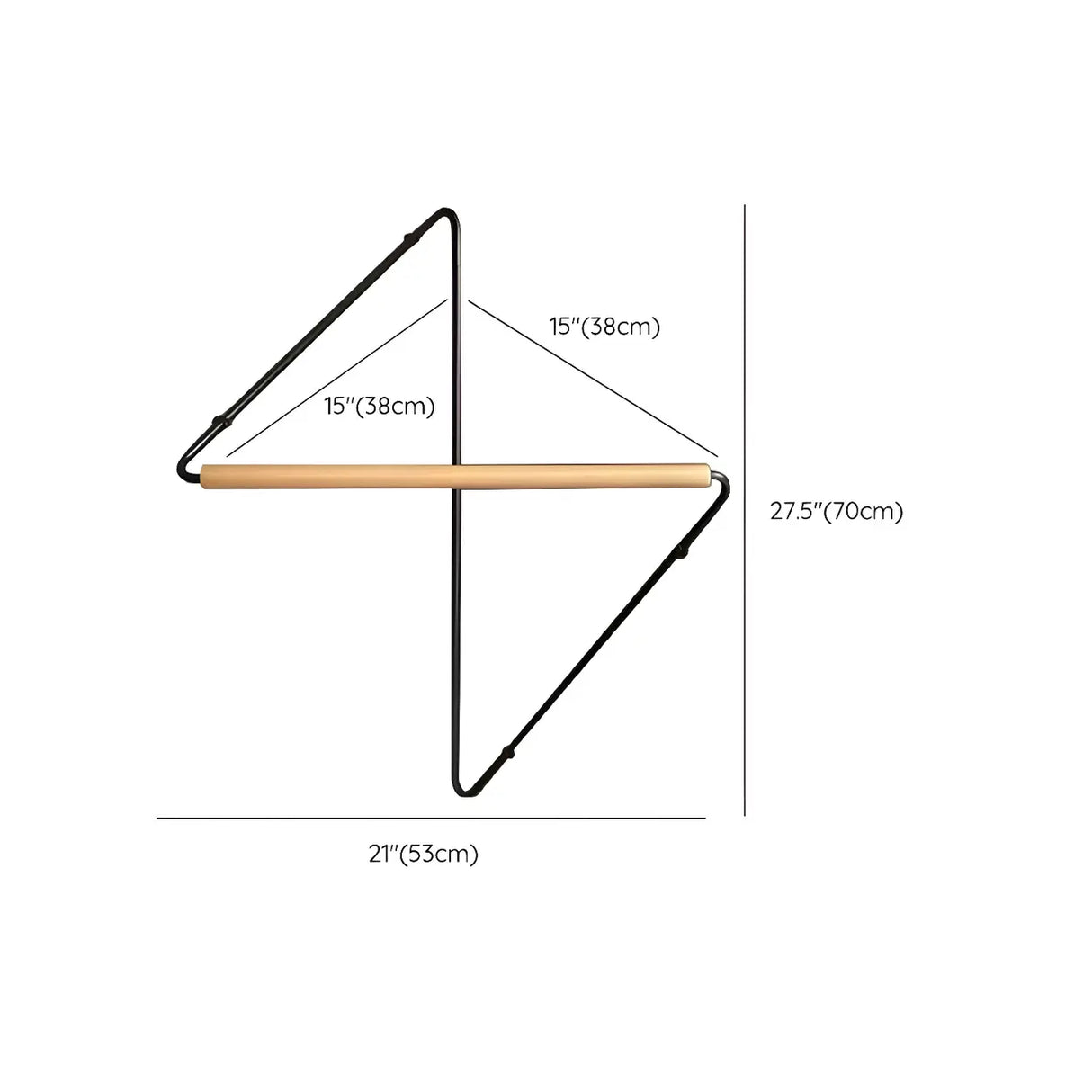 Creative Geometric Black Wall Mounted Metal Coat Rack