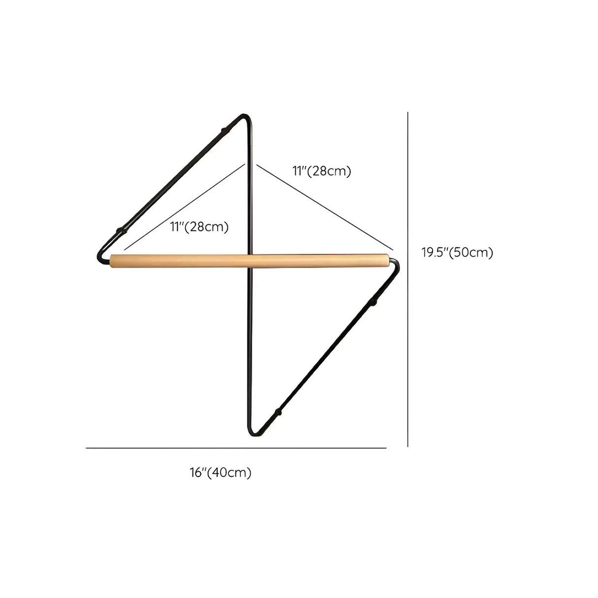 Creative Geometric Black Wall Mounted Metal Coat Rack Image - 15