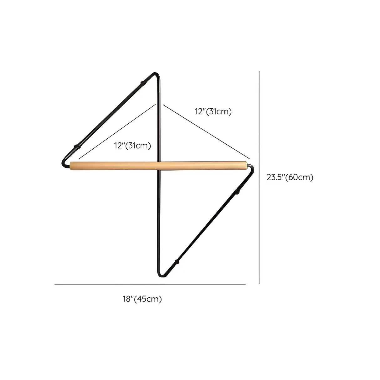 Creative Geometric Black Wall Mounted Metal Coat Rack Image - 16