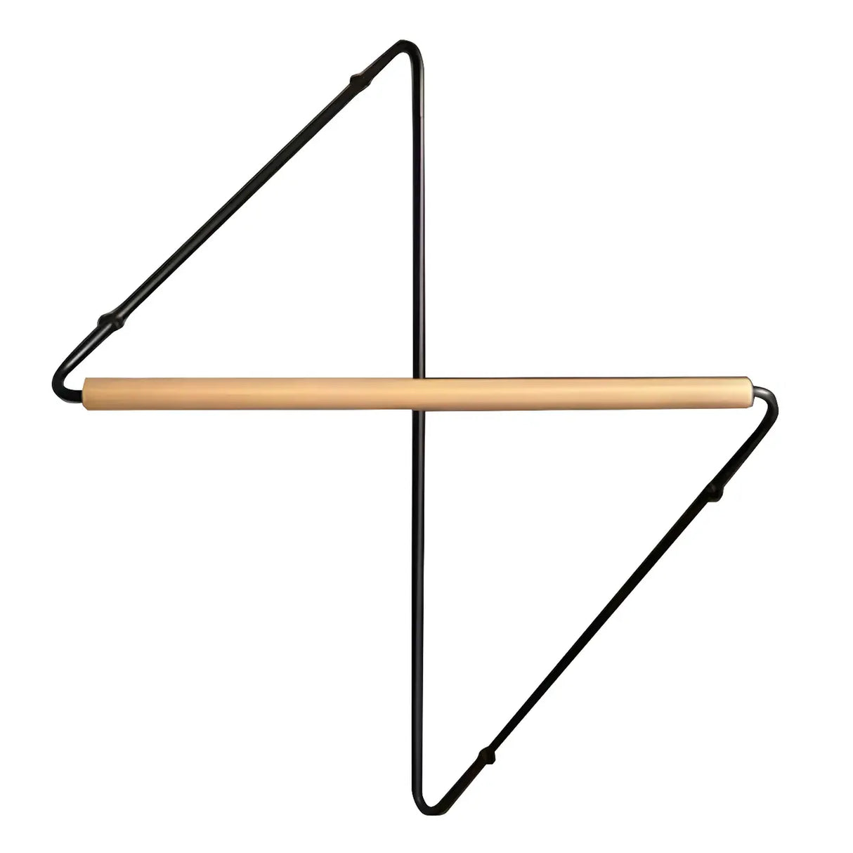 Creative Geometric Black Wall Mounted Metal Coat Rack Image - 8